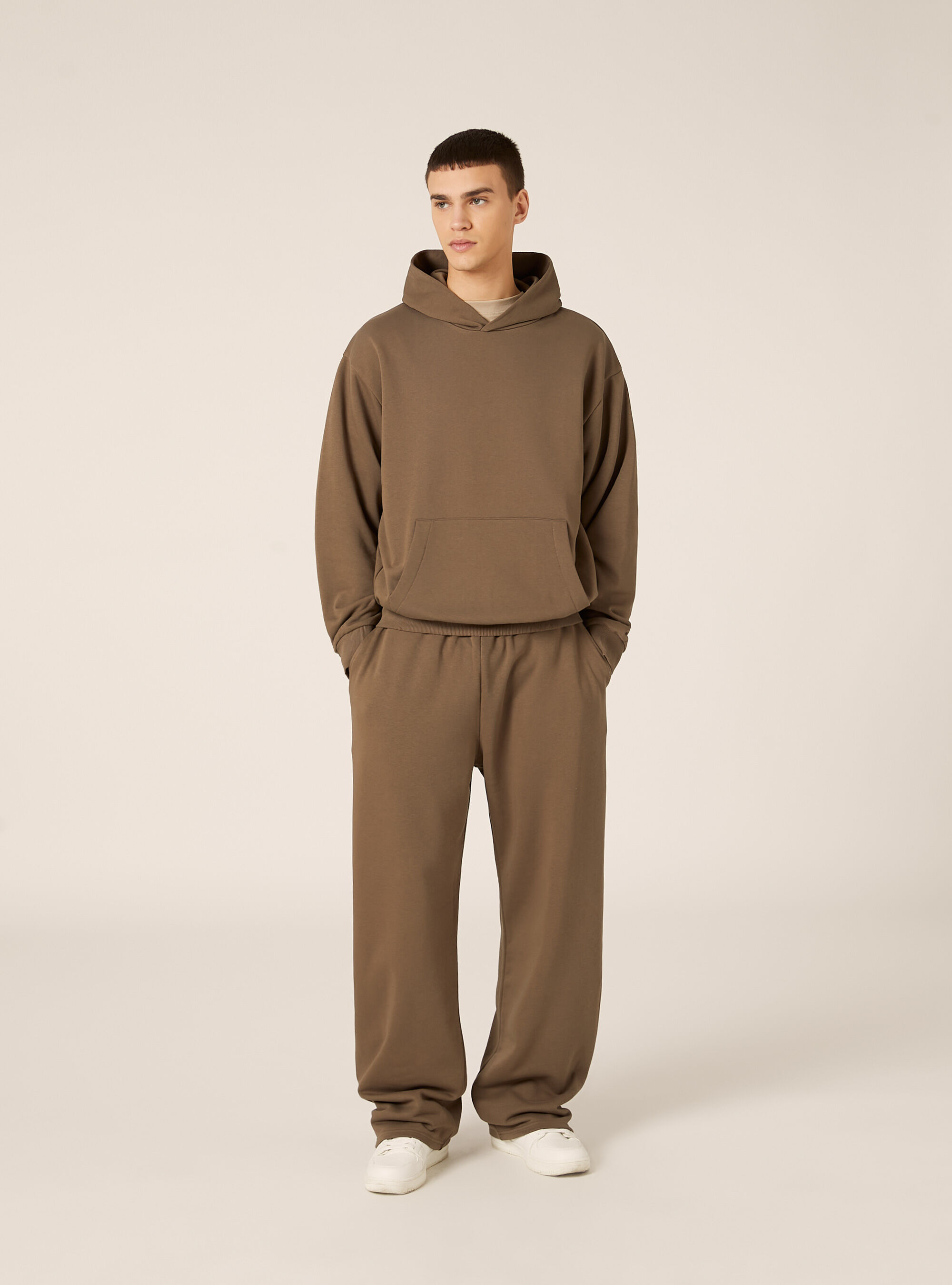 Felpa con cappuccio boxy fit basica