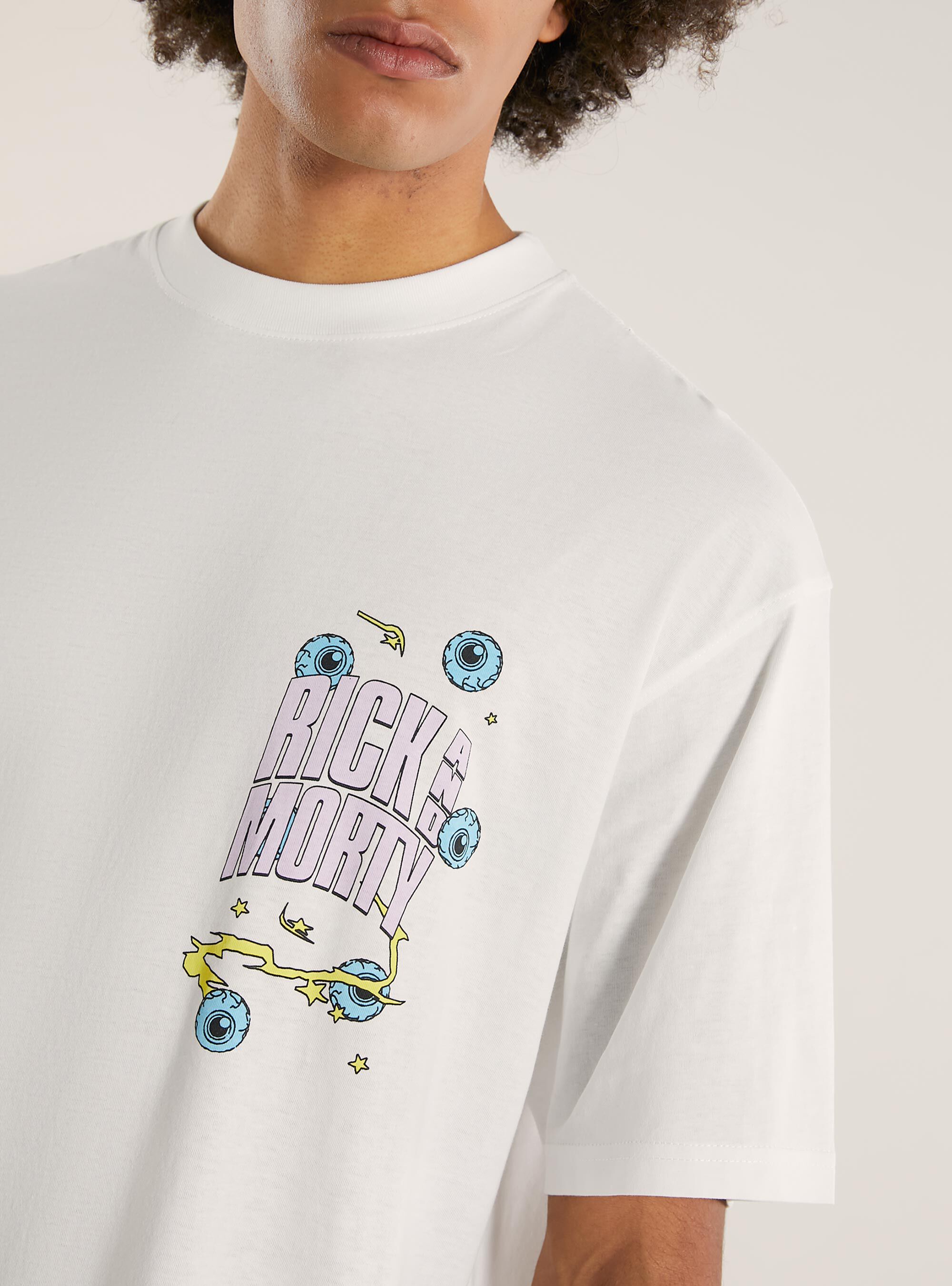 T-shirt rick and morty boxy fit, WH2 WHITE