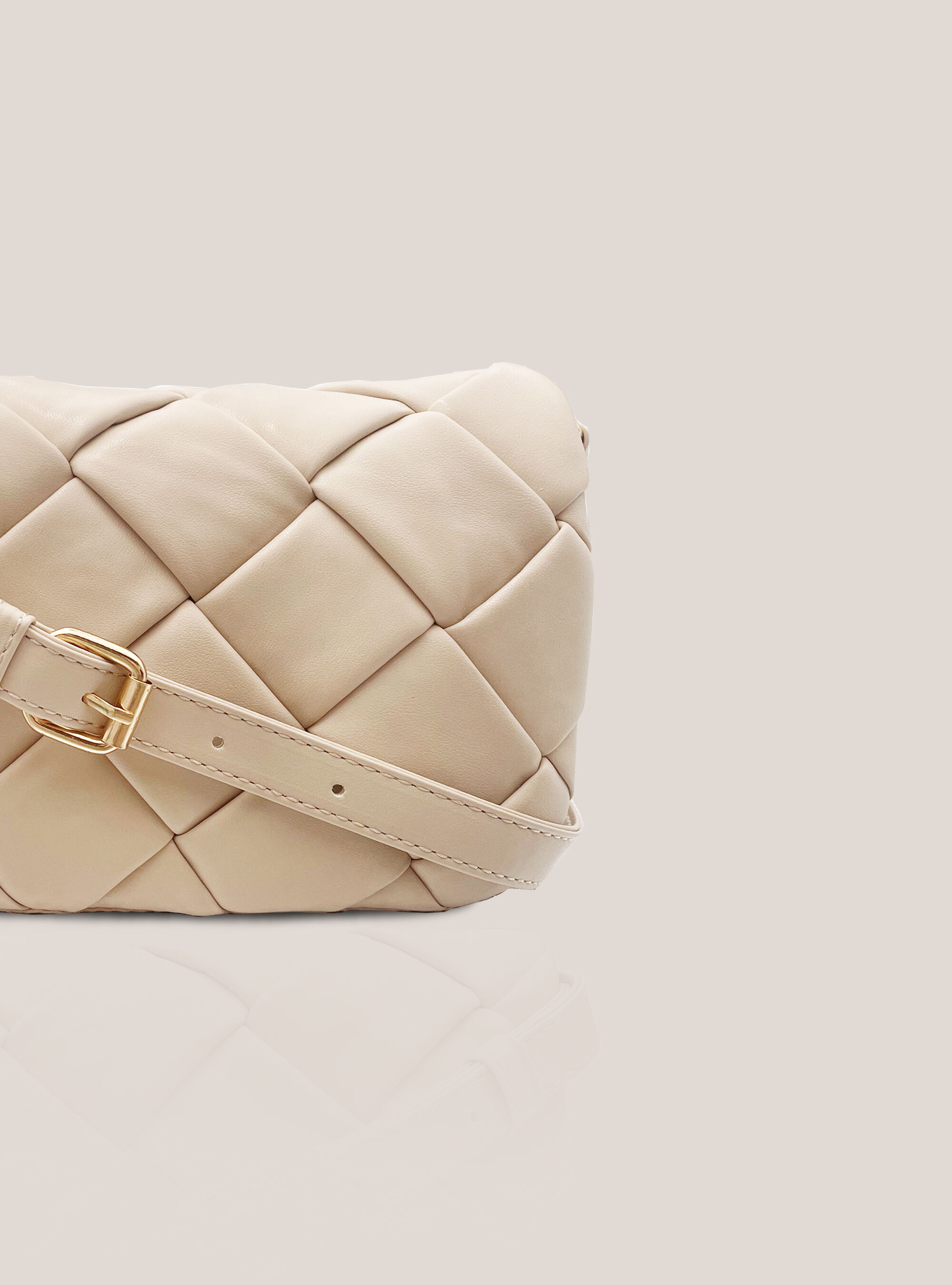 Borsa mini trapuntata, BG2 BEIGE MEDIUM