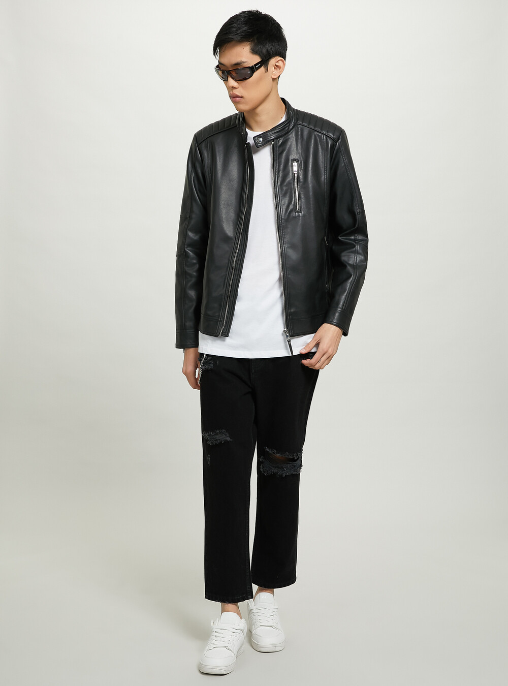 Eco leather zipped jacket | Alcott | Coats Uomo
