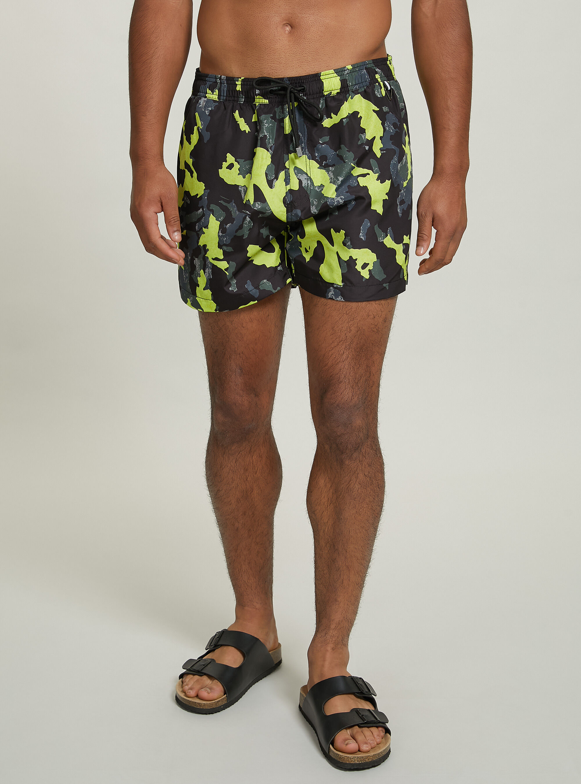 Camouflage print swimsuit, CAMUFLAGE FLUO