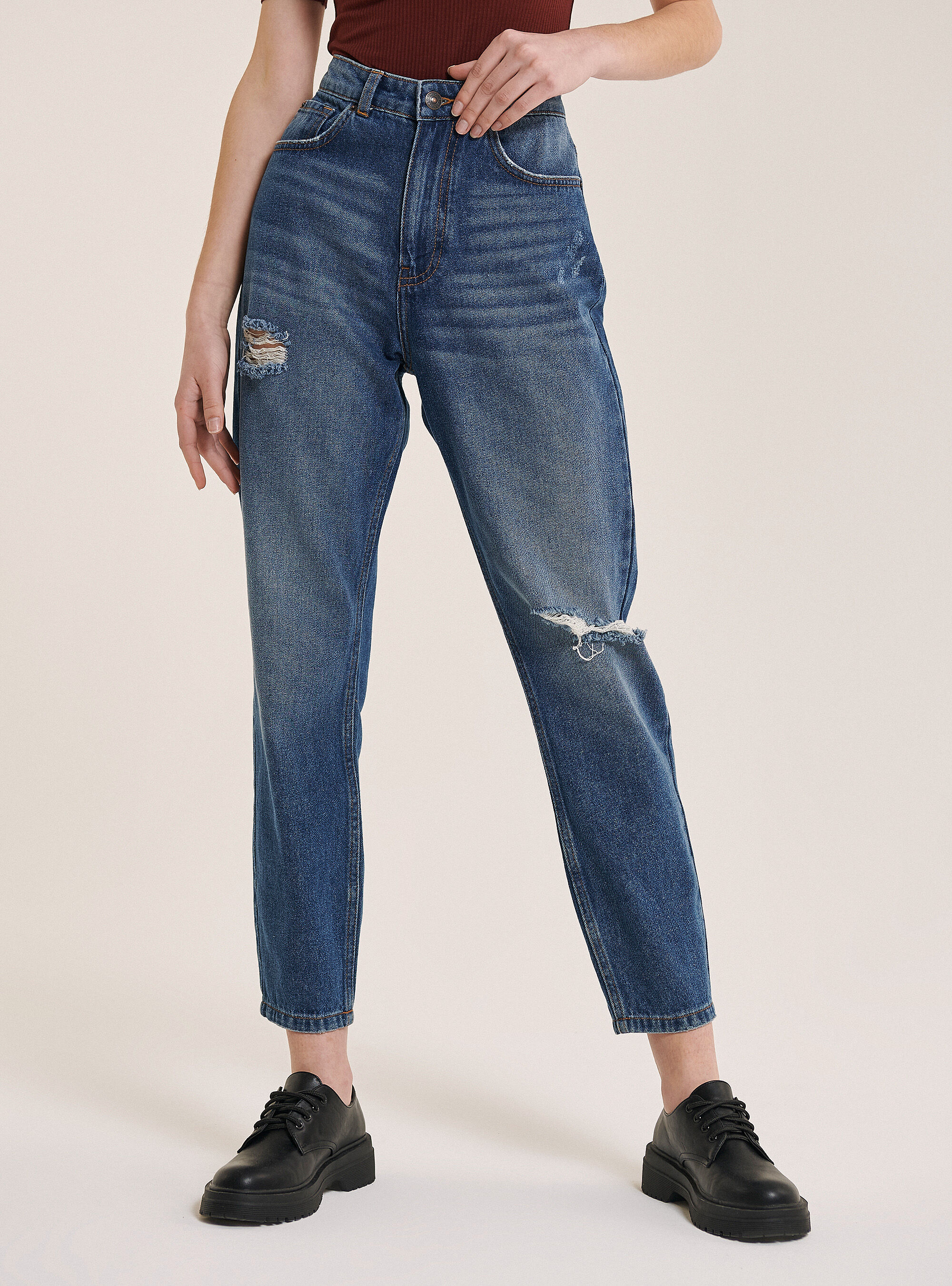 Mom fit hight waist jeans in organic cotton | Alcott | Mid Season Sale Uomo