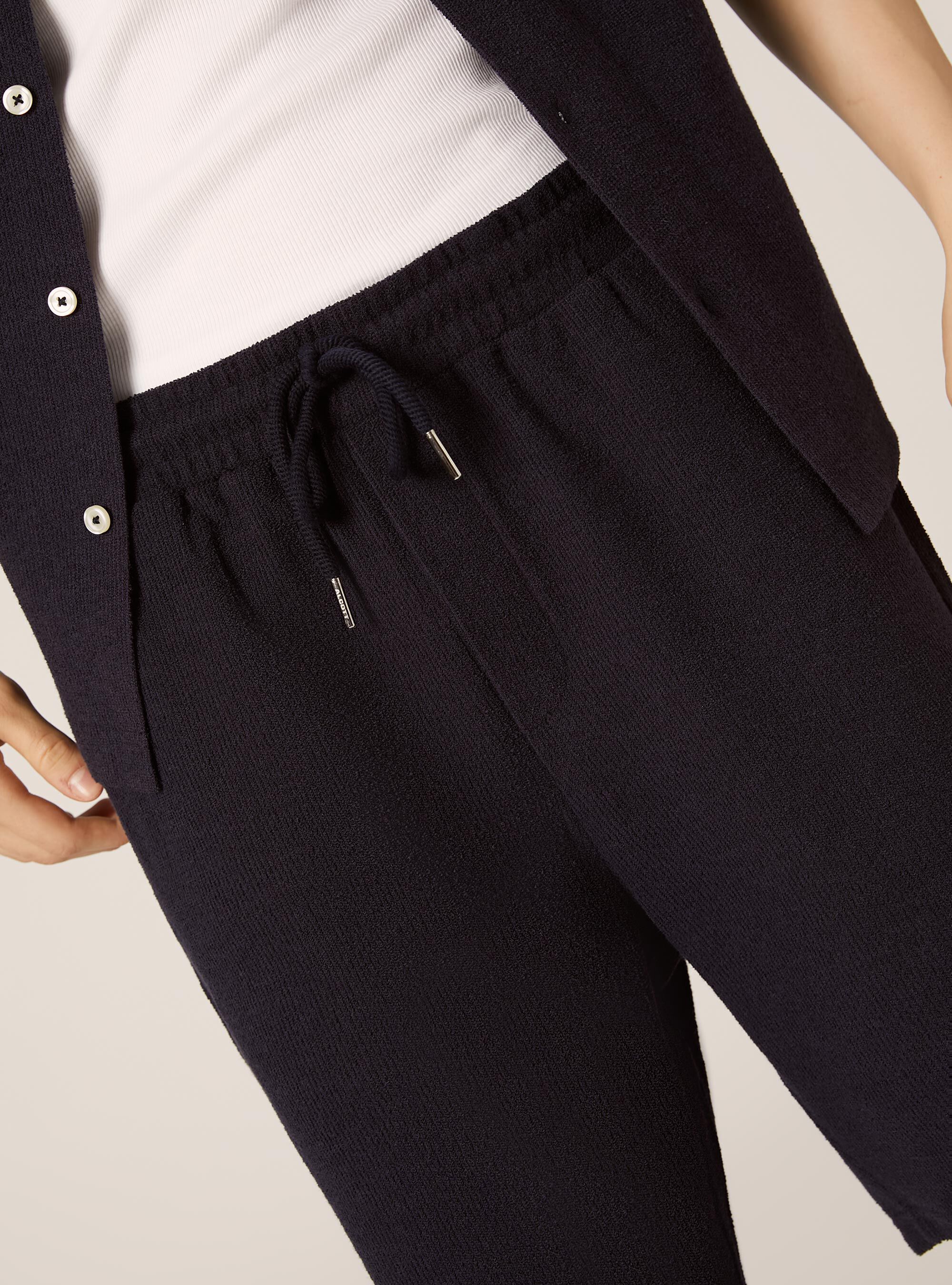 Textured Cotton Bermuda Shirt, NA1 NAVY DARK