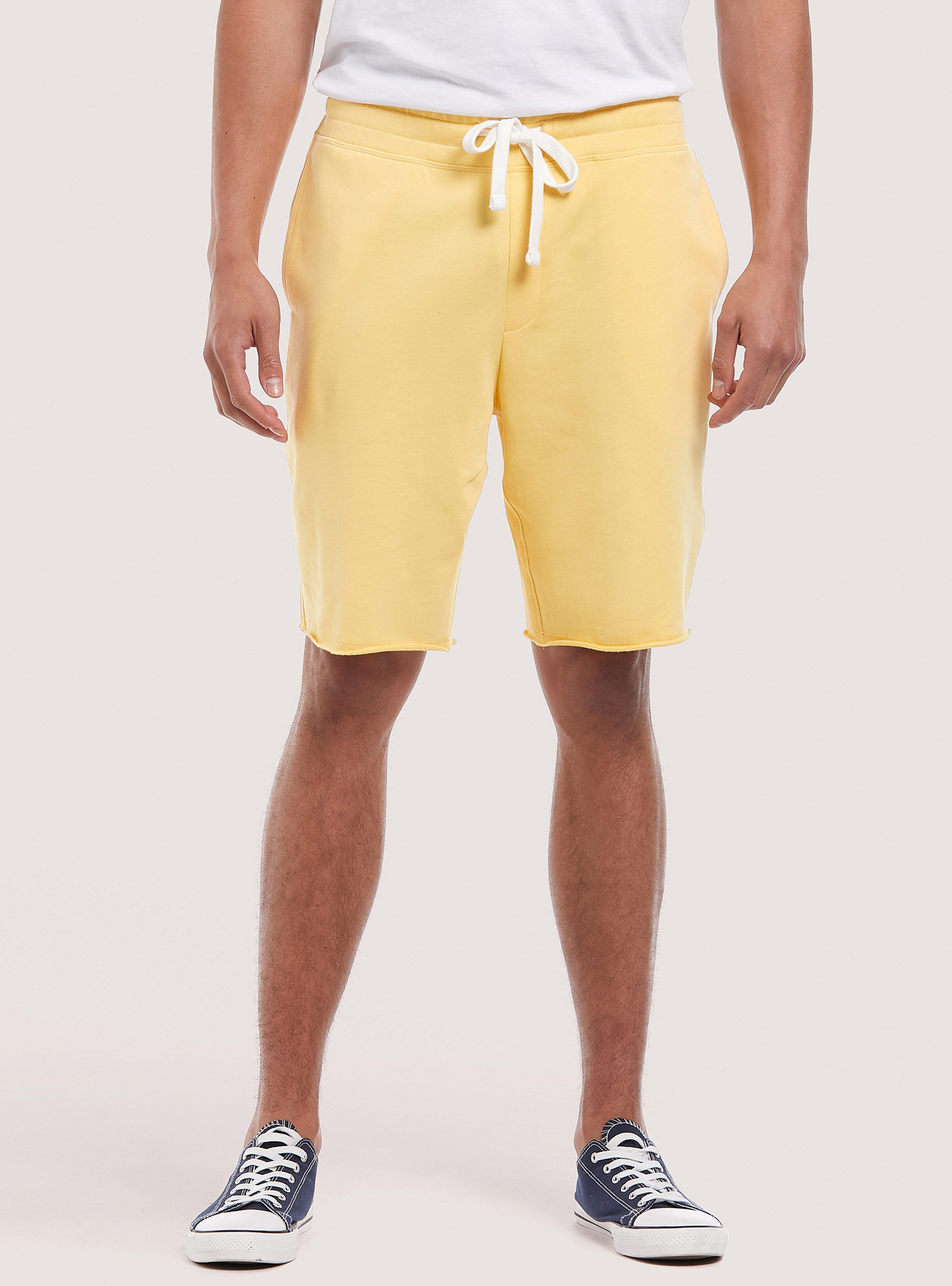 Yellow jogger shorts cheap