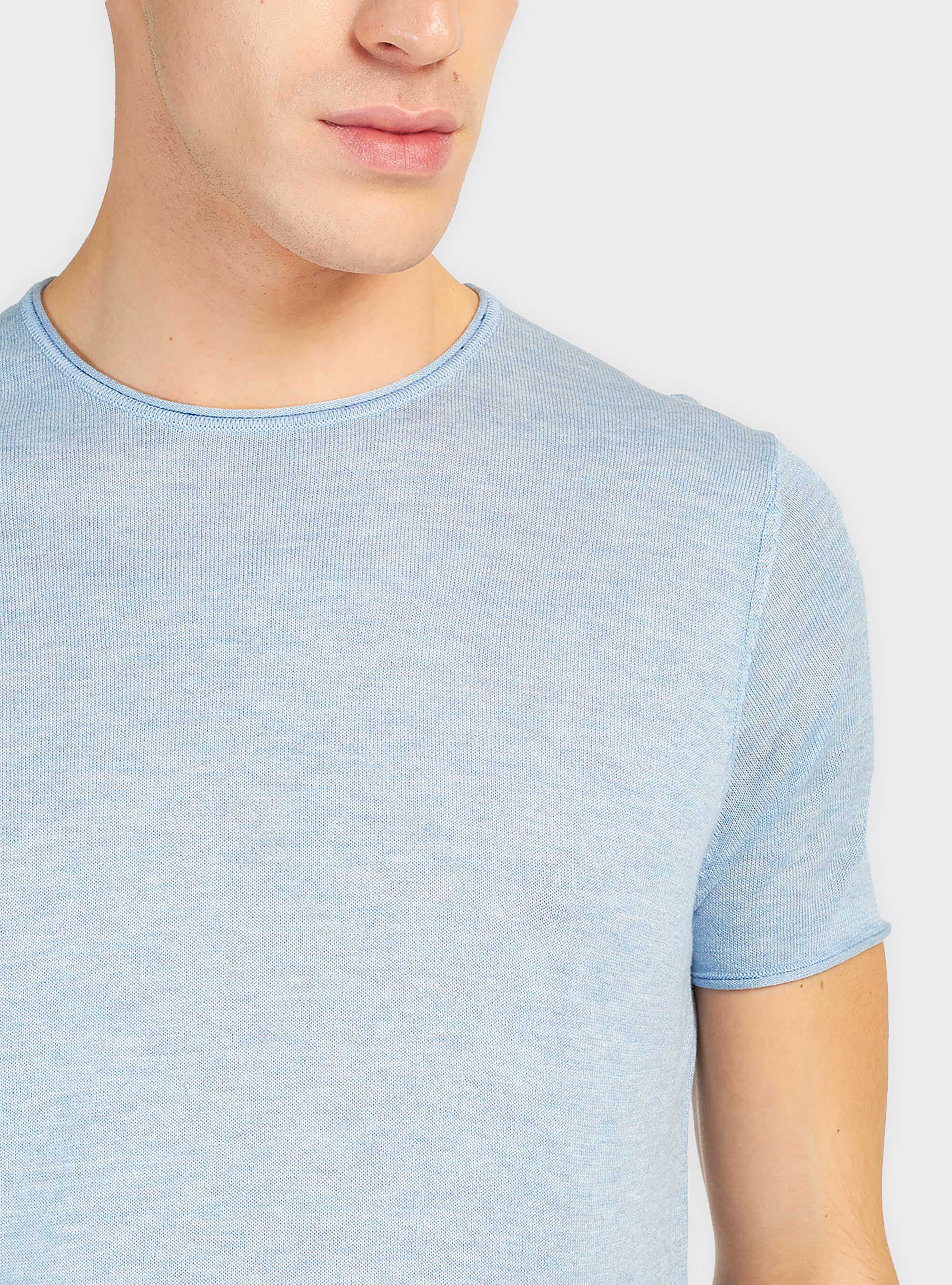 Pull &agrave; manches courtes, C2253 AZZURRE