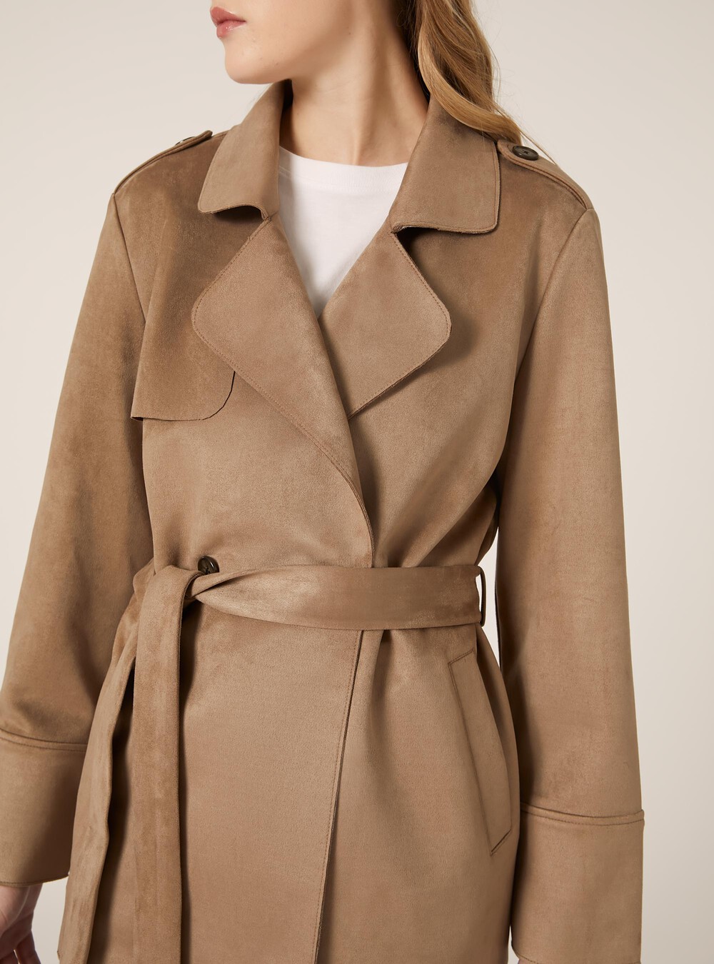 Trench-coat en daim