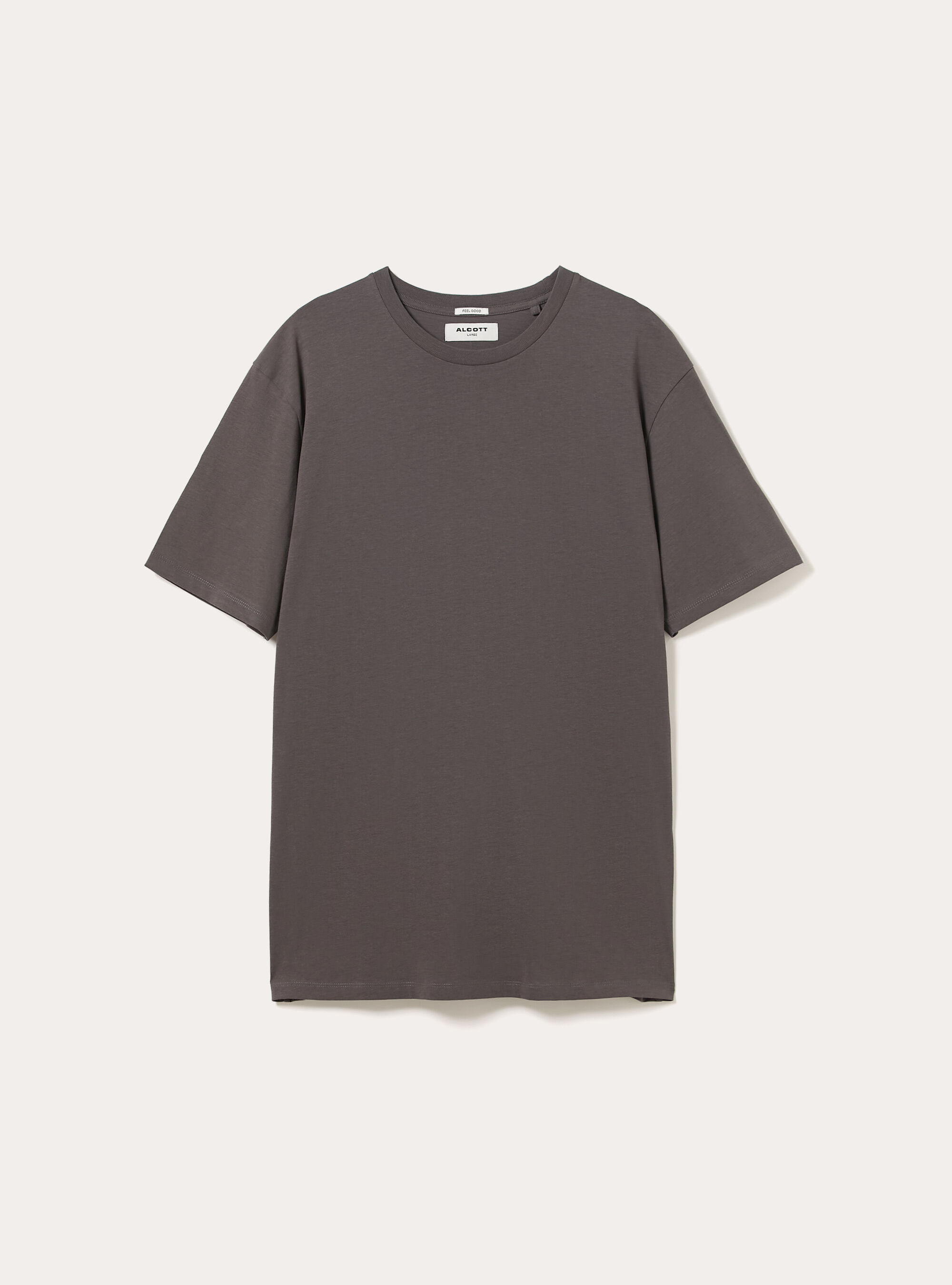 T-shirt basique en coton, GY1 GREY DARK