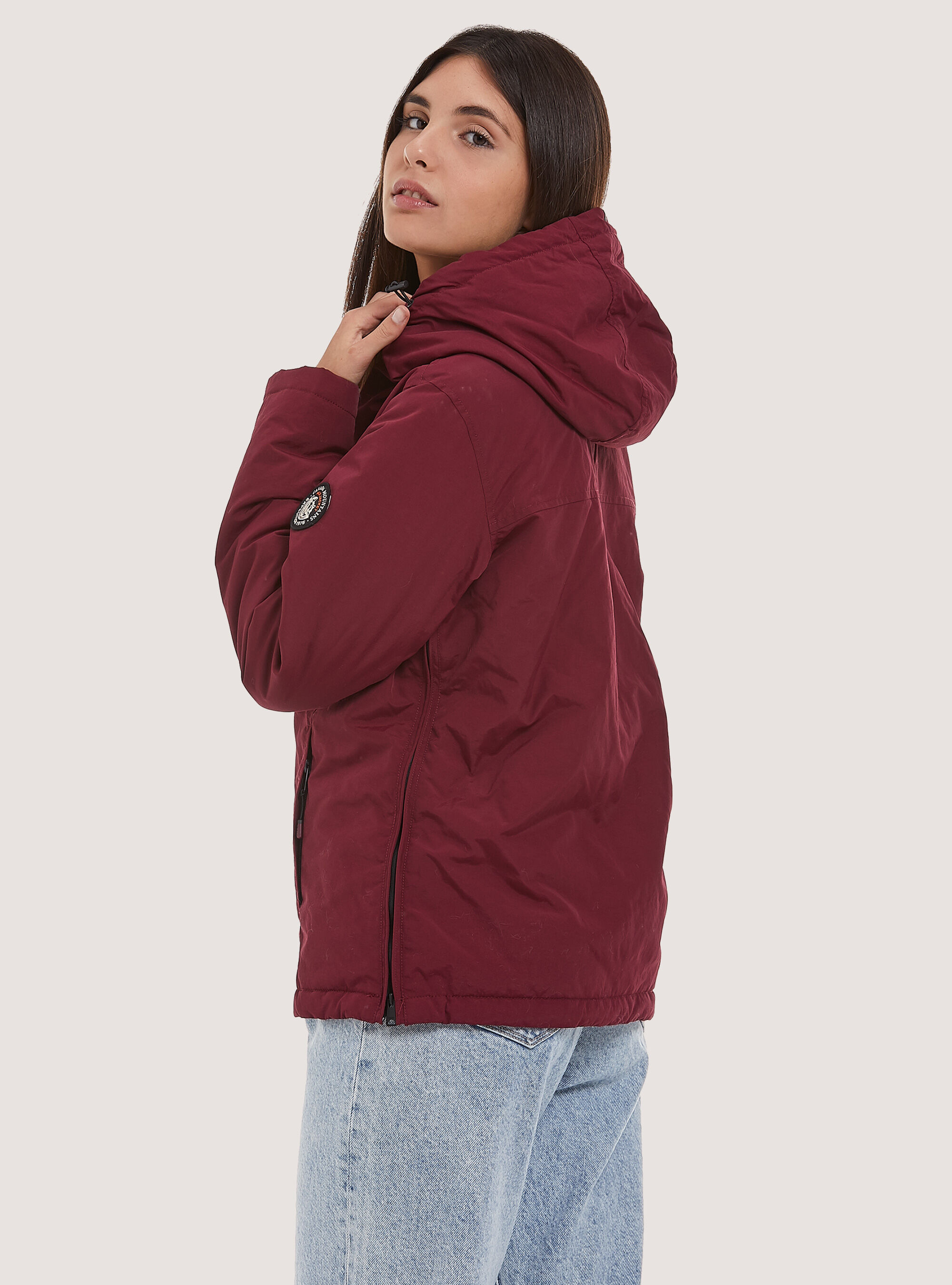 Maroon anorak jacket store
