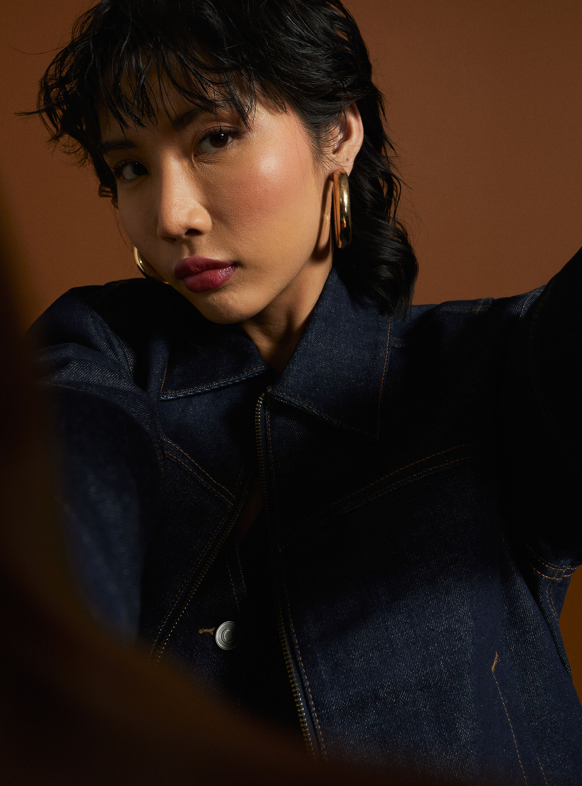 Giubbotto in denim, D003 MEDIUM BLUE