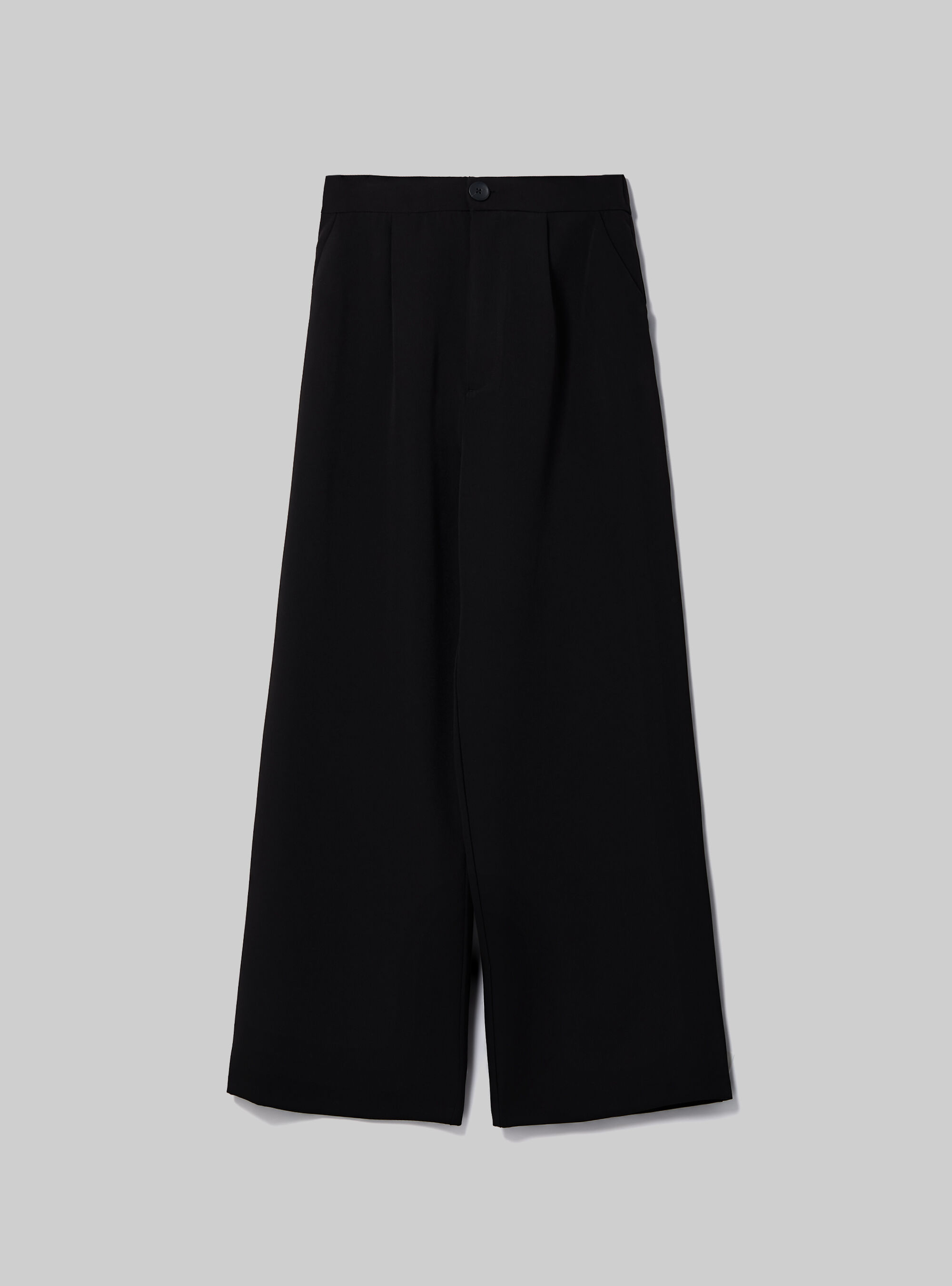 Pantalon &agrave; jambes larges avec pence, BK1 BLACK