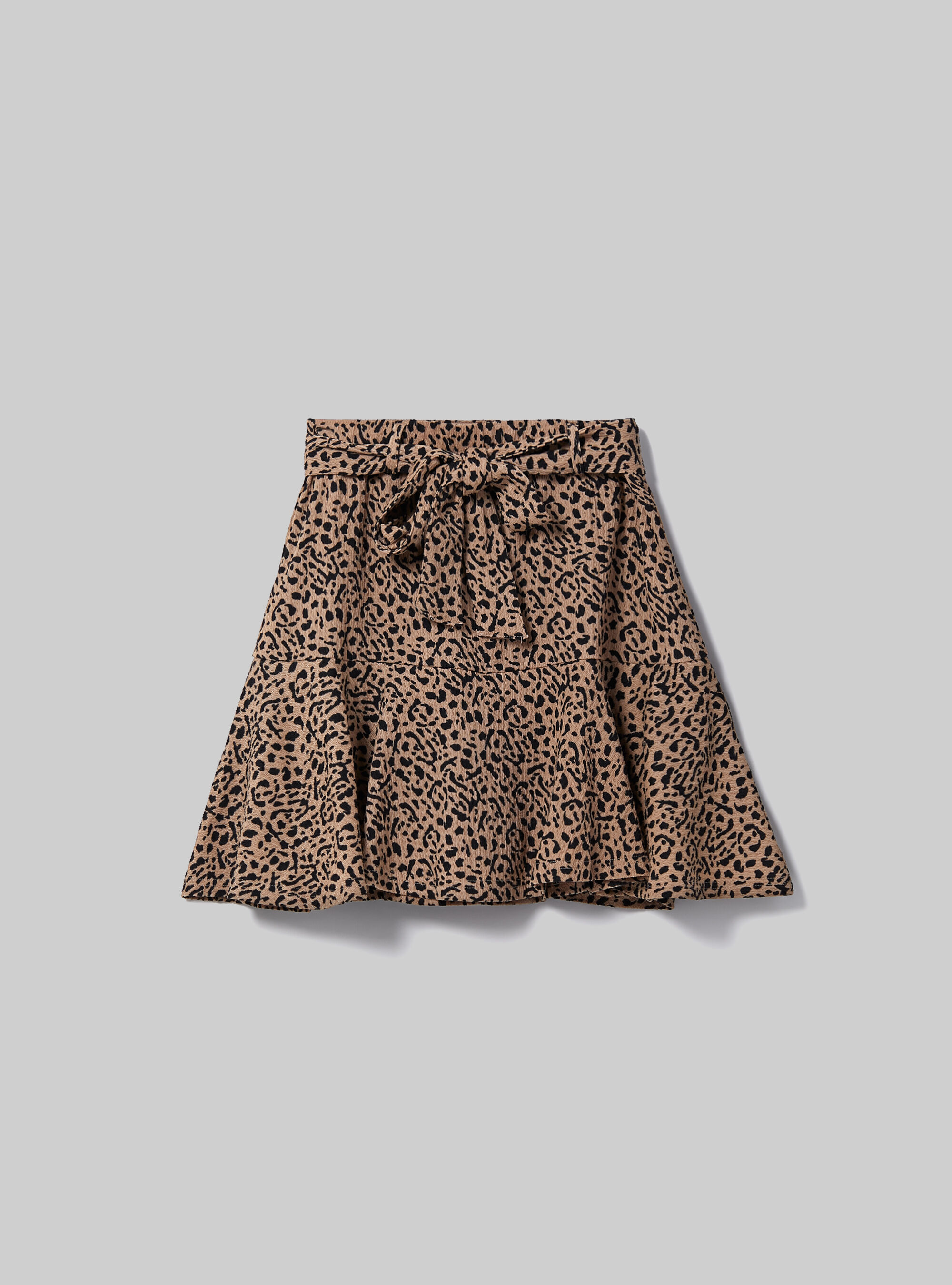 Printed skort with strap, ANIMALIER