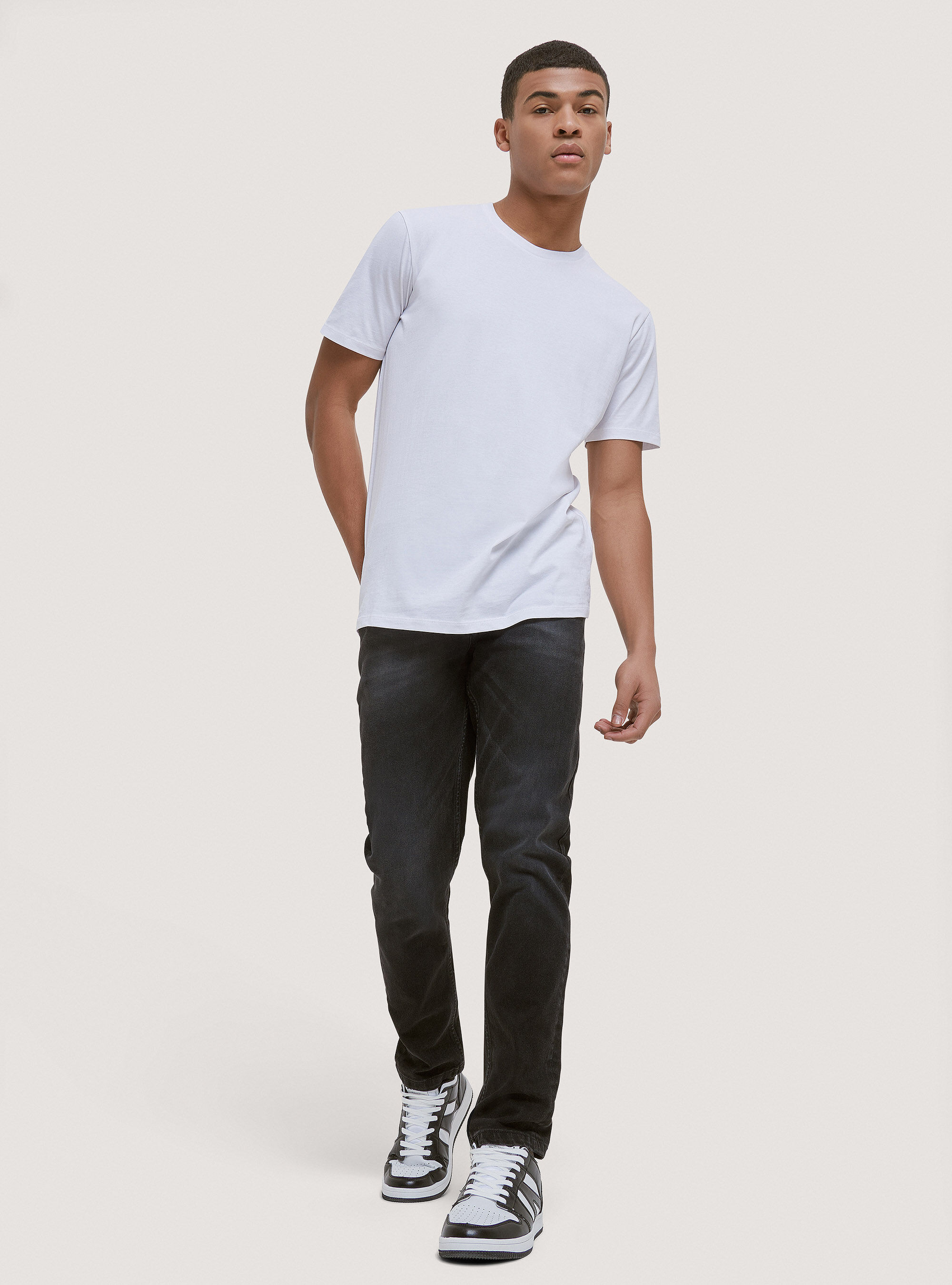 Crew-neck cotton t-shirt, WH1 OFF WHITE