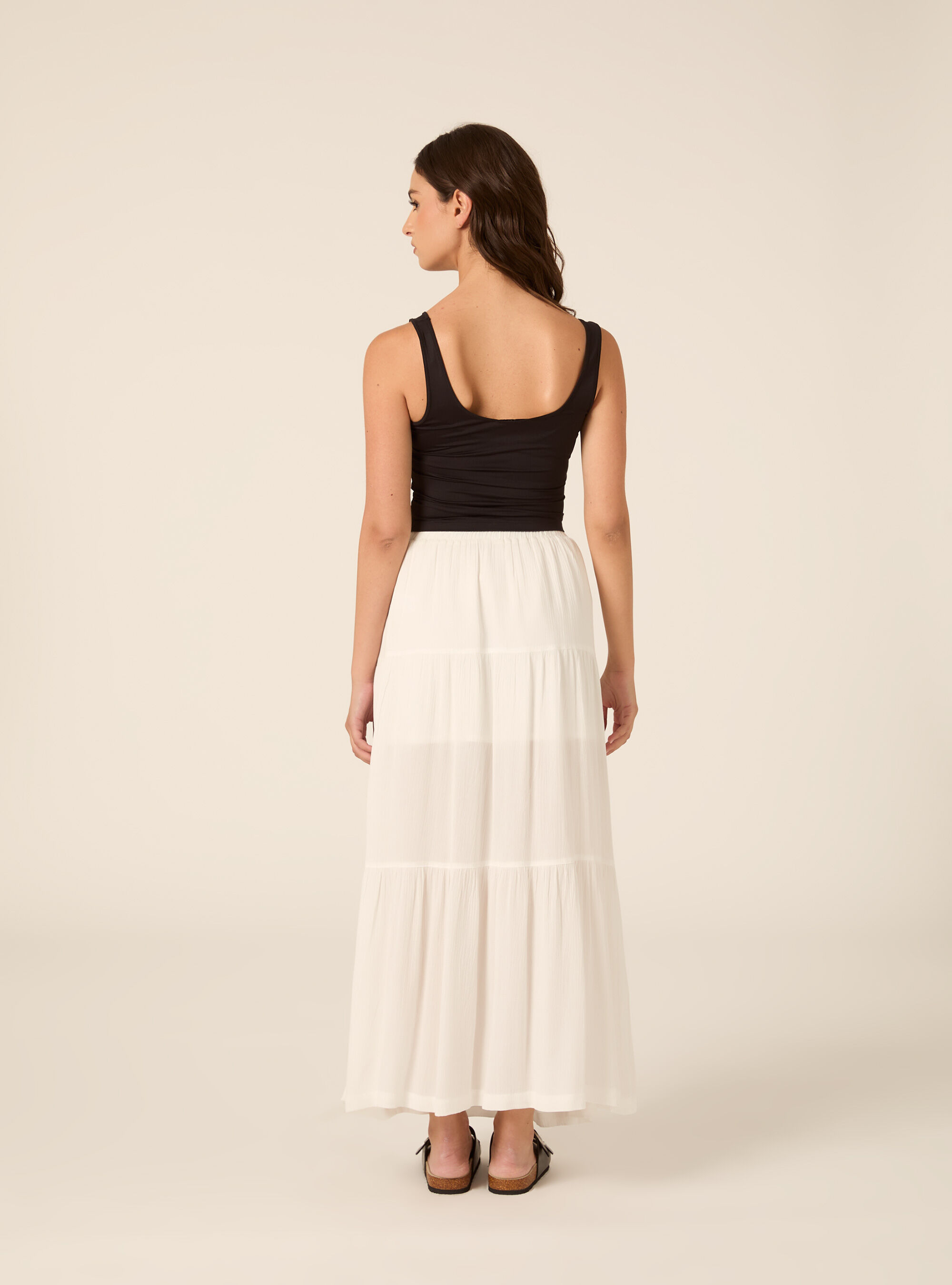 Second Skin Effect Crop Tank Top, BK1 BLACK