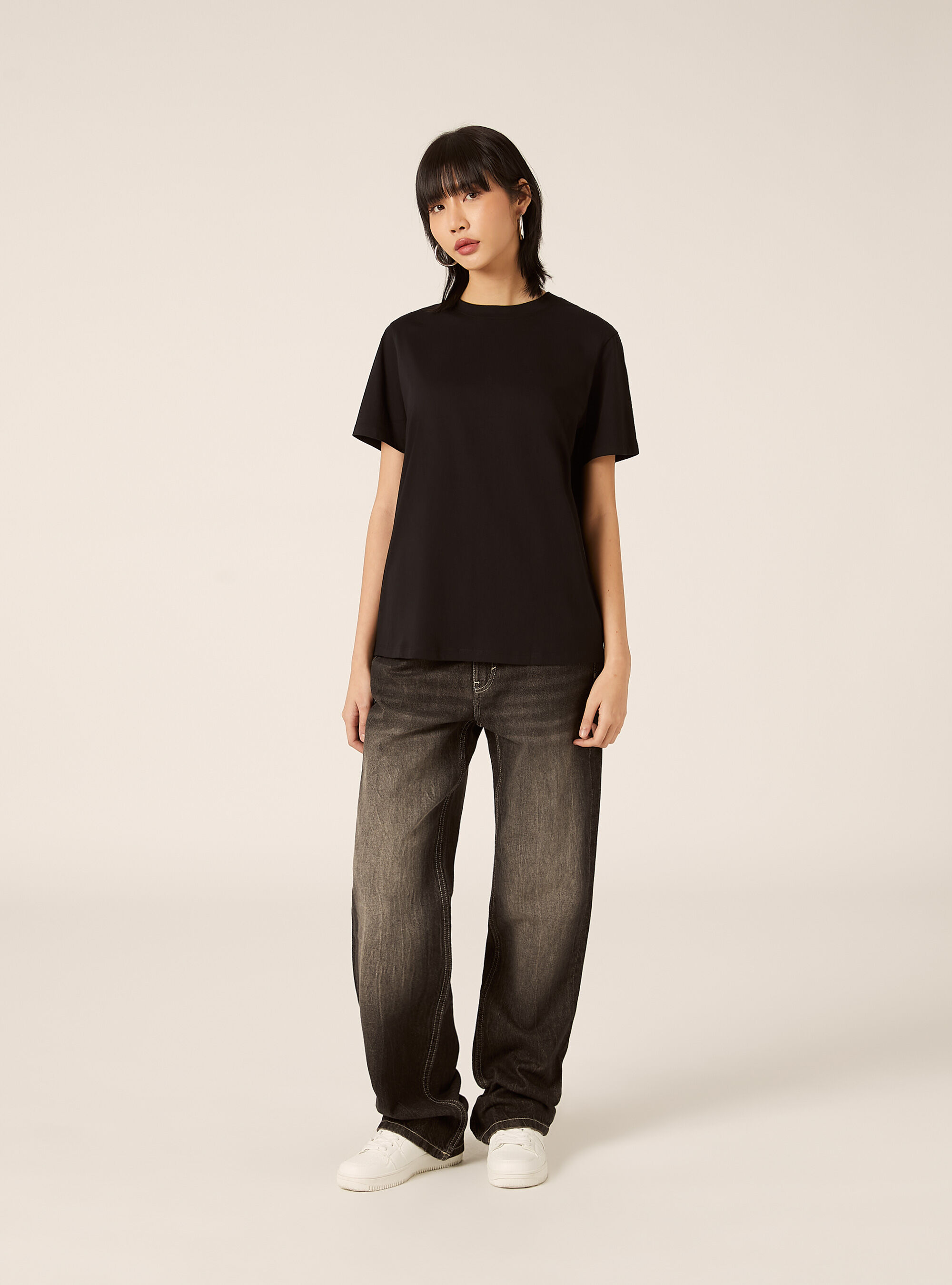 Cotton crew neck T-shirt