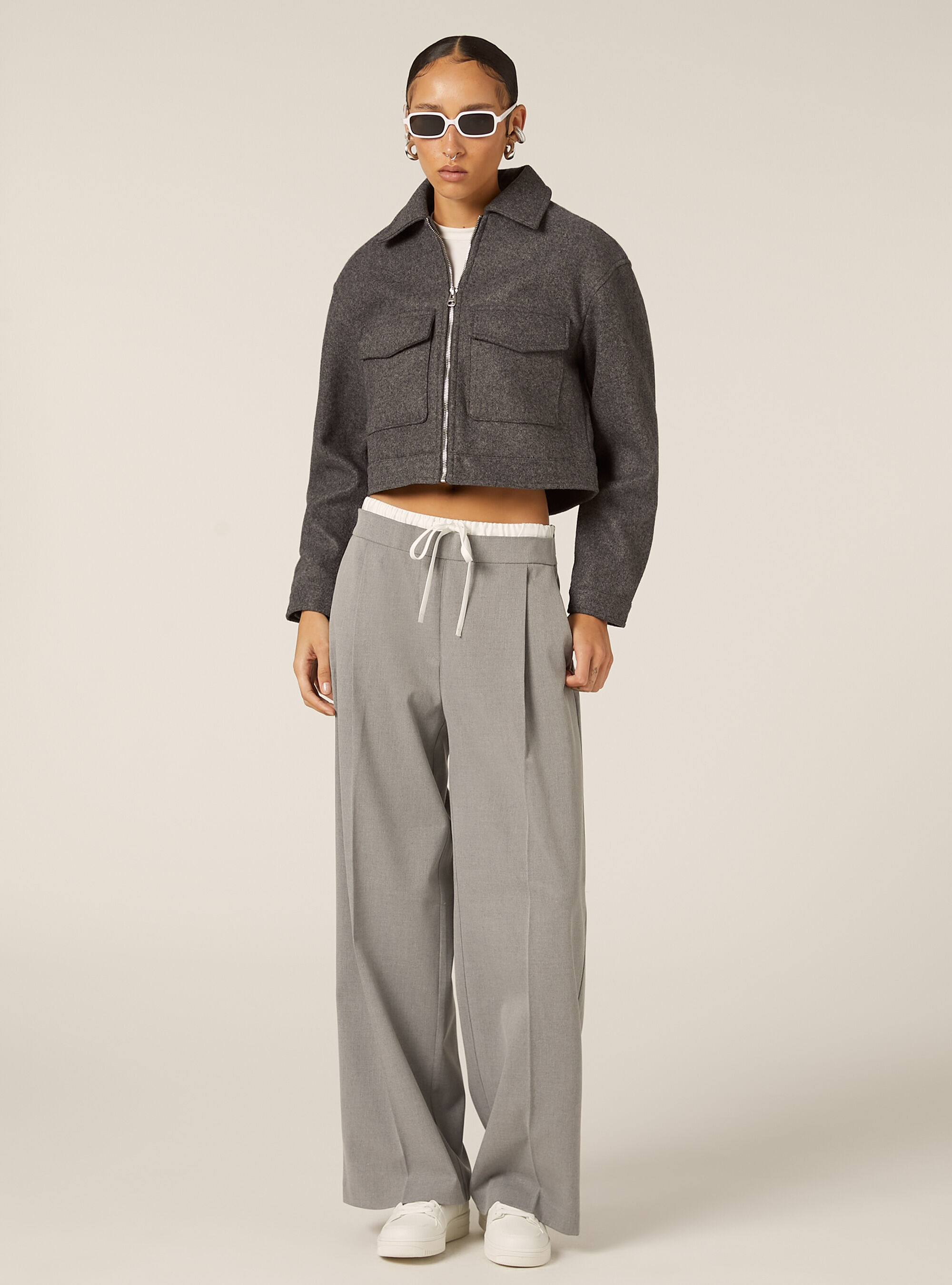 Veste en tissu avec grandes poches