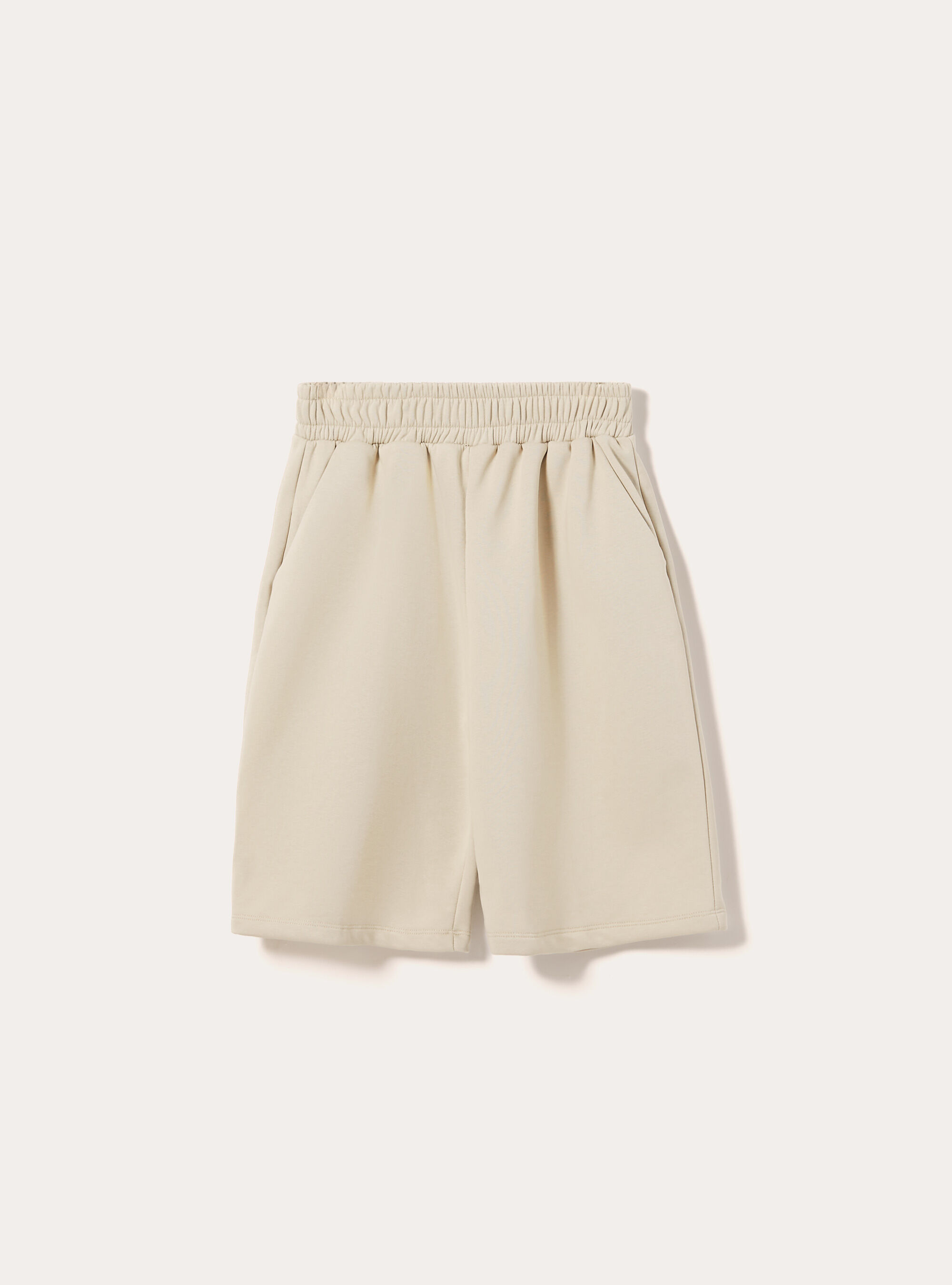 Locker sitzende Bermudashorts aus Baumwolle, BG3 BEIGE LIGHT