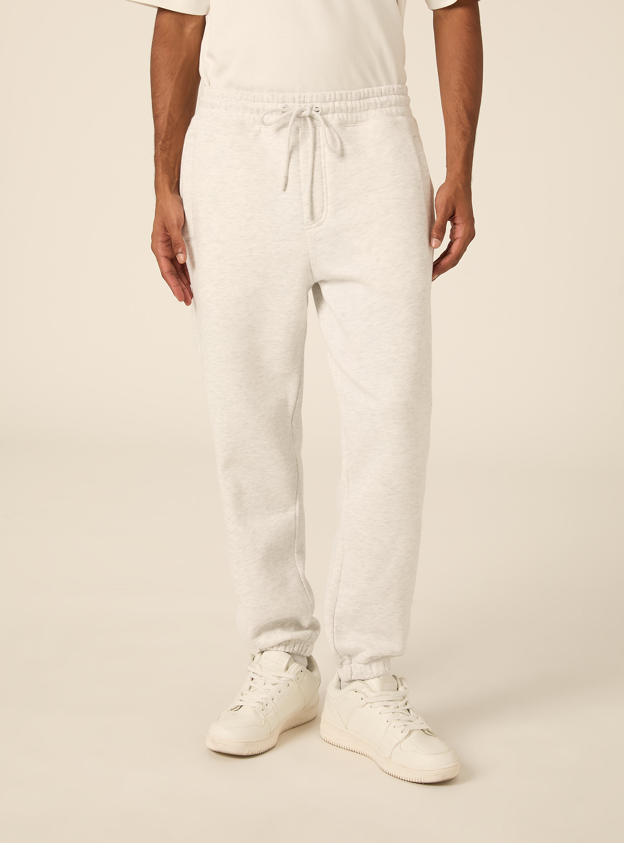 Jogger basico con coulisse ed elastico in vita, MGY3 GREY MEL LIGHT