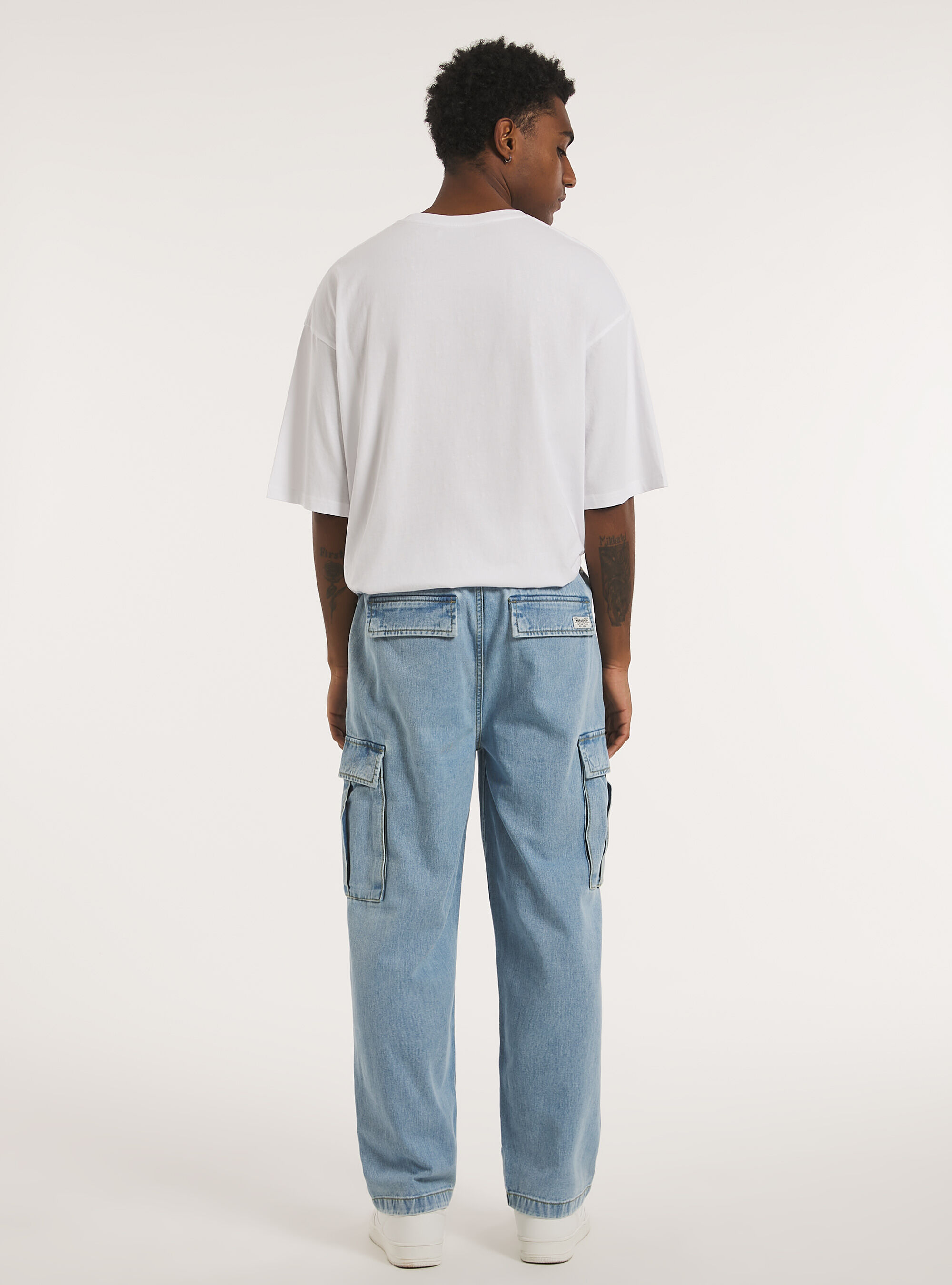 Denim cargo jogger, D005 LIGHT BLUE