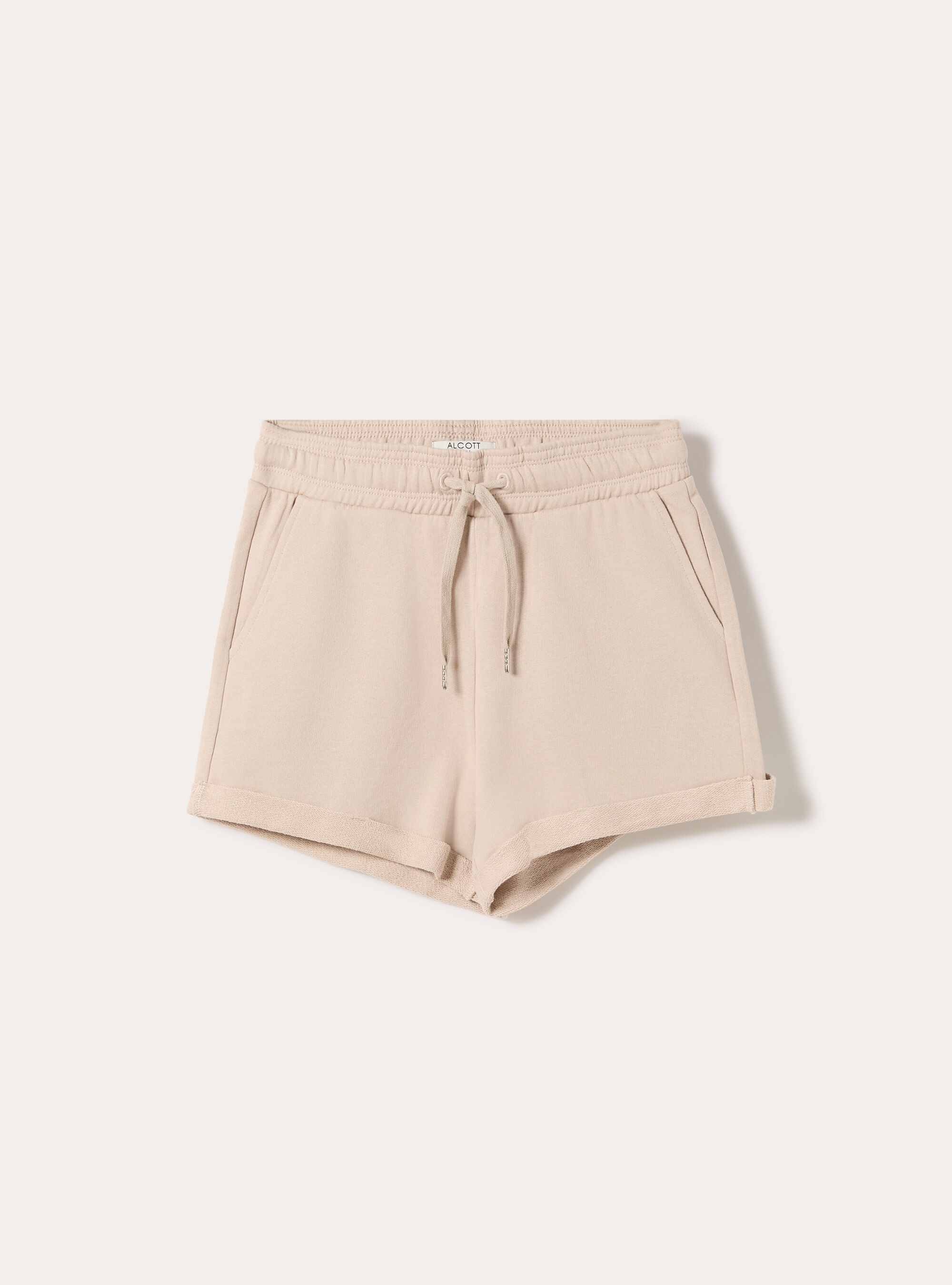 Shorts basic in felpa, BG2 BEIGE MEDIUM