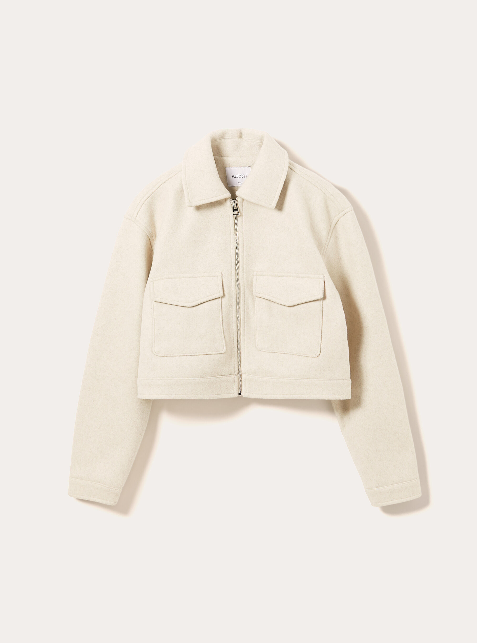 Wool jacket with large pockets, BG3 BEIGE LIGHT
