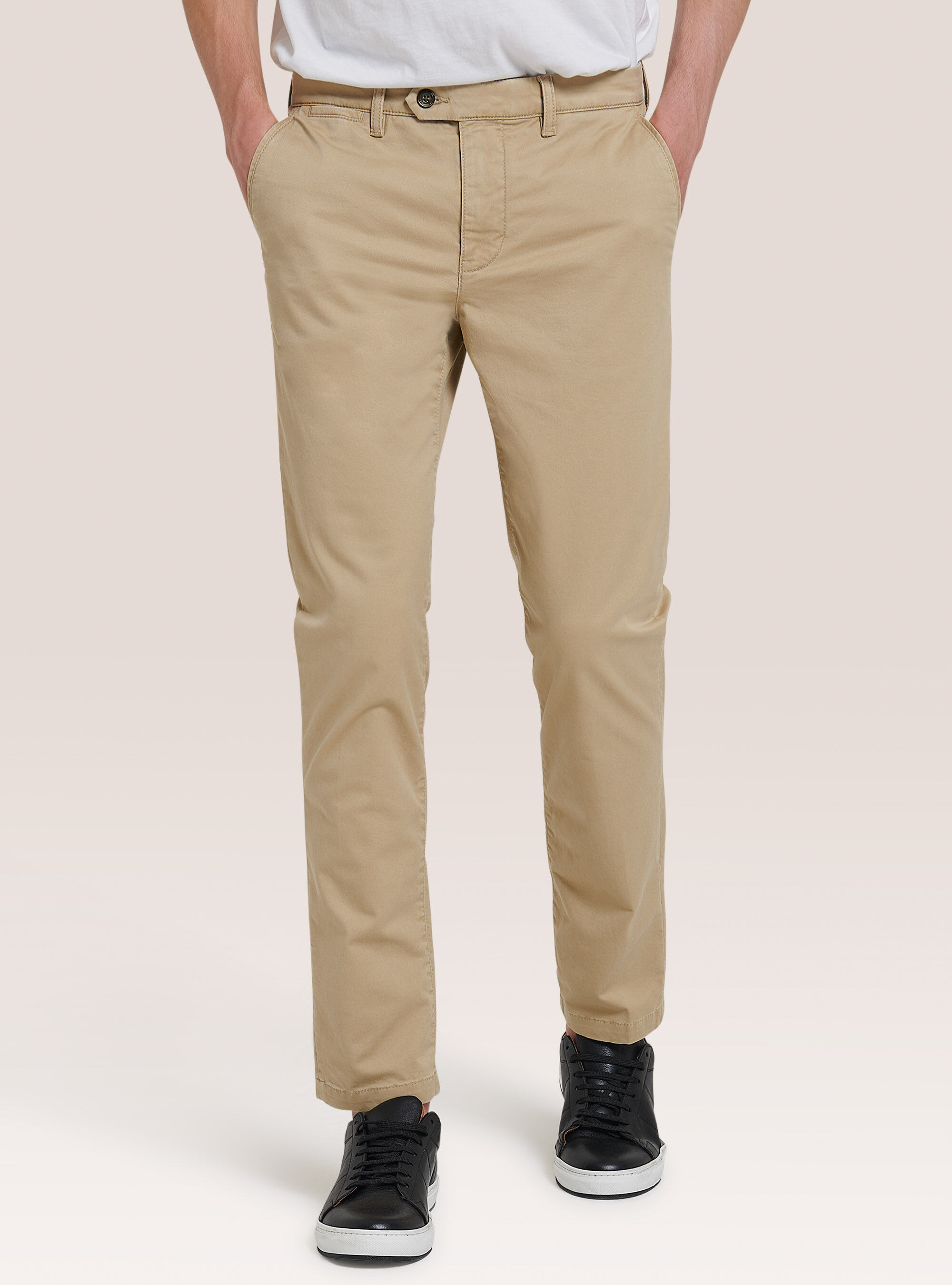 Pantaloni chinos classici in cotone, C5482 BEIGE
