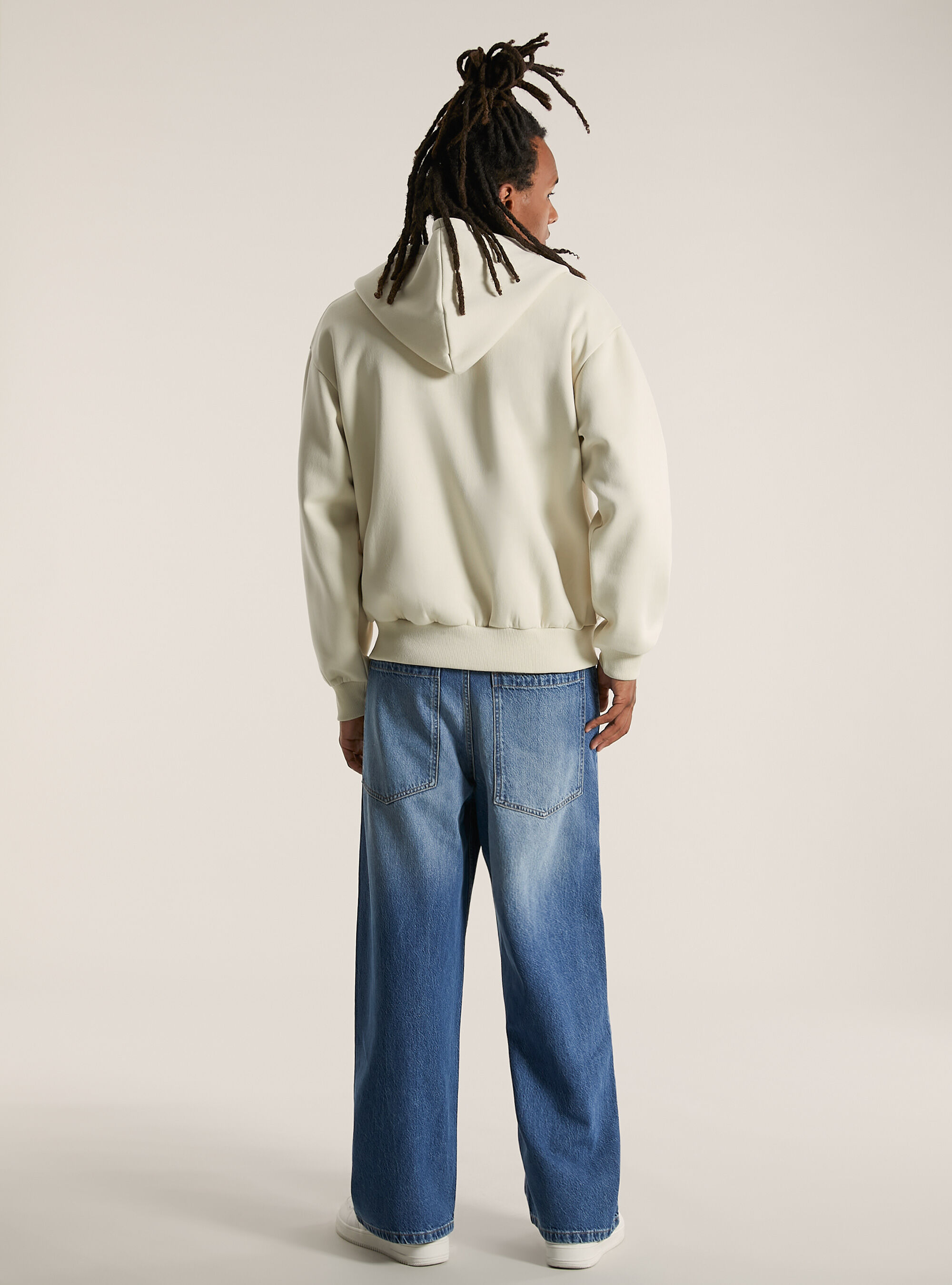 Boxy fit hoodie, CR3 CREAM LIGHT