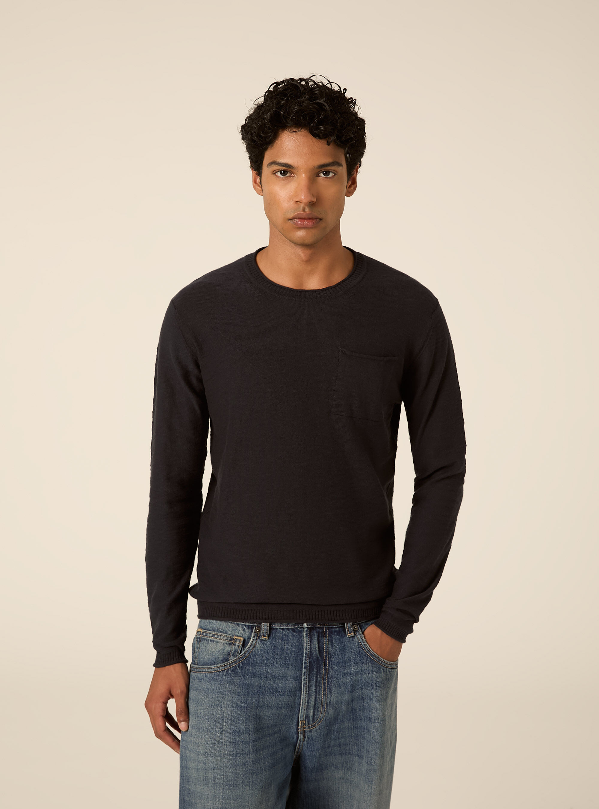 Pullover  in cotone slub