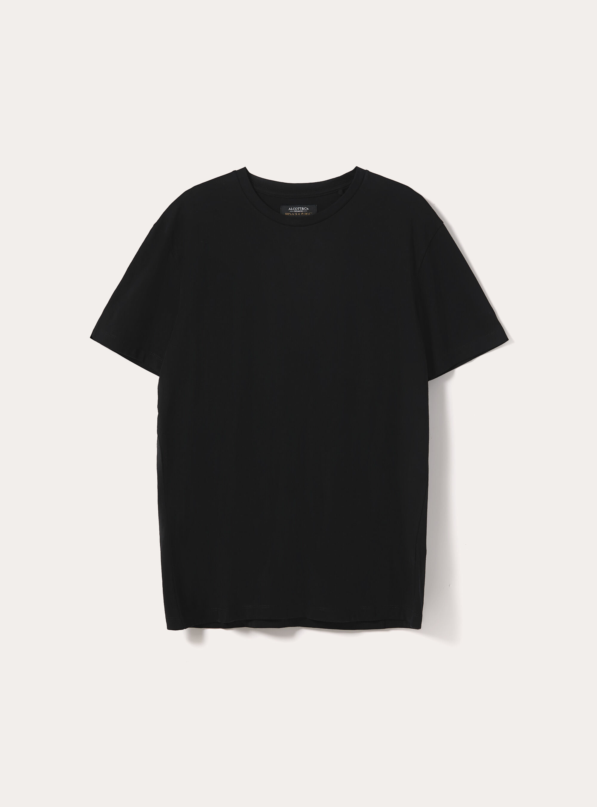 T-shirt basica in cotone supima, BK1 BLACK