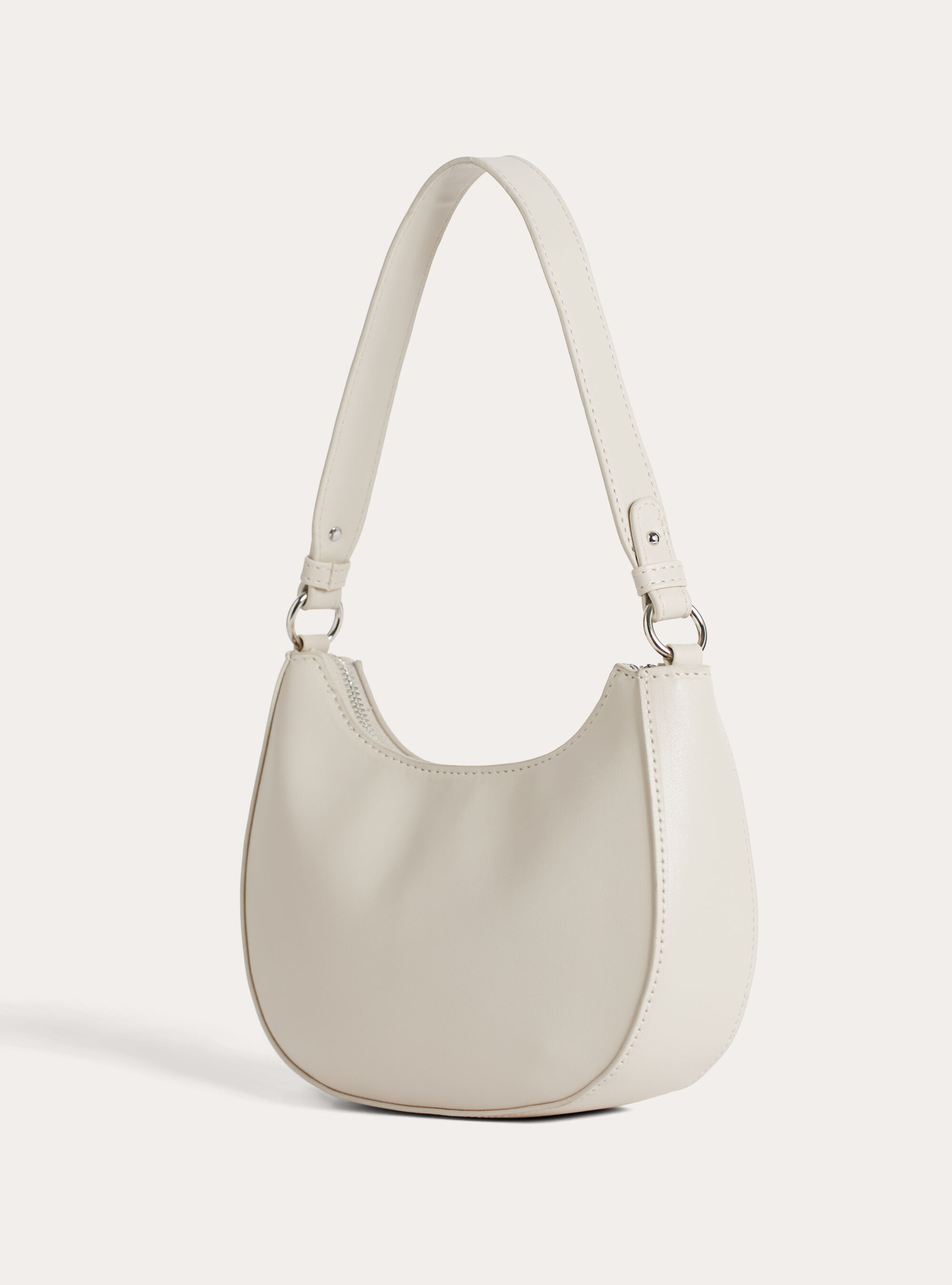 Half-moon shoulder bag, CR3 CREAM LIGHT