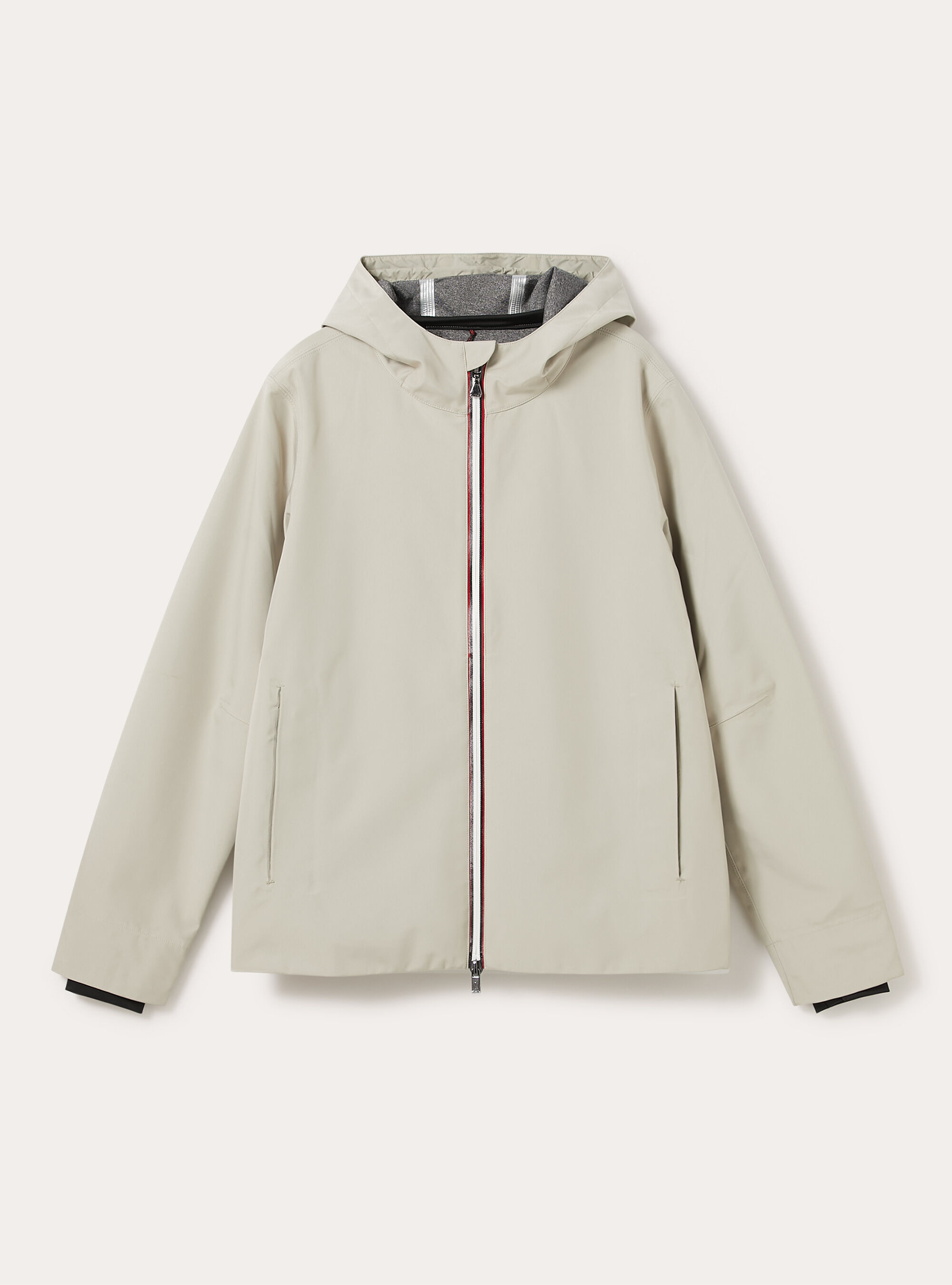 Technical windproof jacket with hood, CR3 CREAM LIGHT