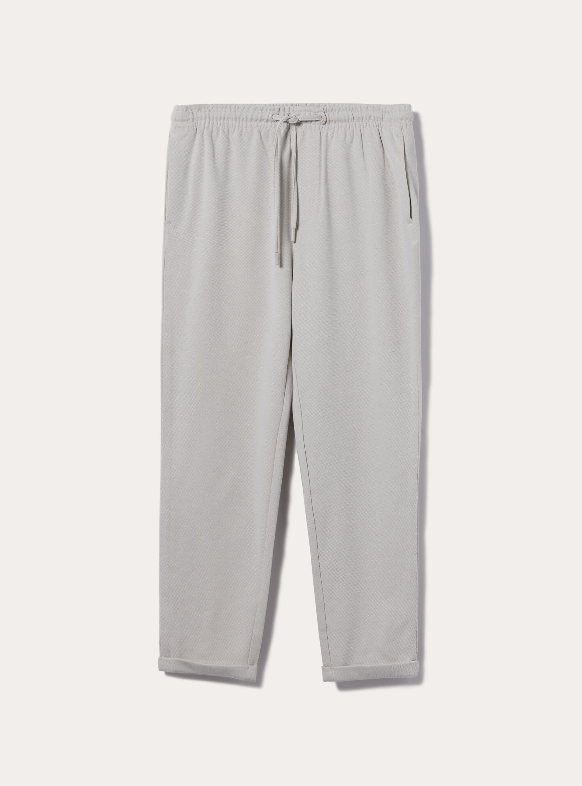Trousers with honeycomb texture