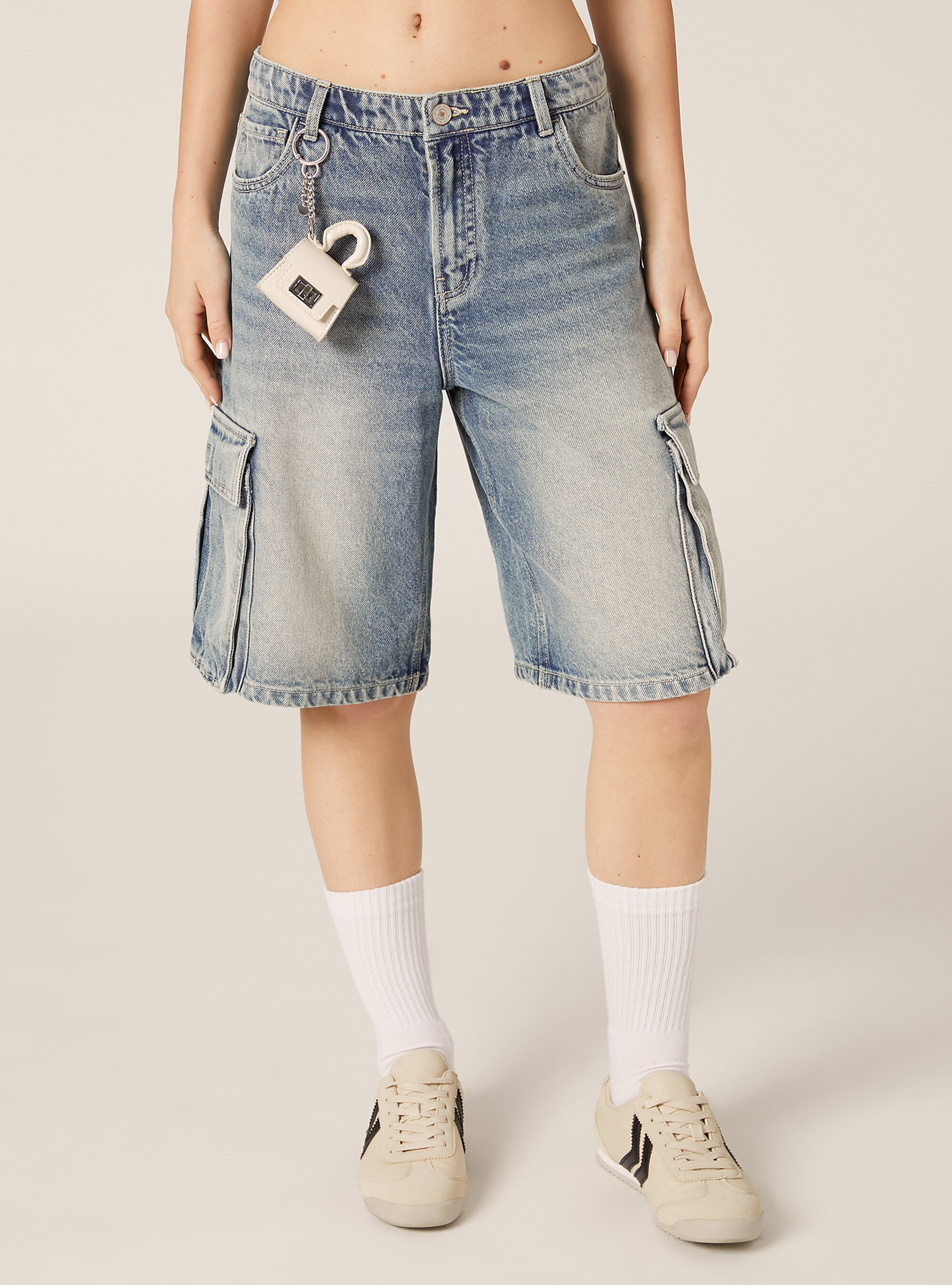 Denim cargo jorts | Alcott | Women's Skirts and Shorts