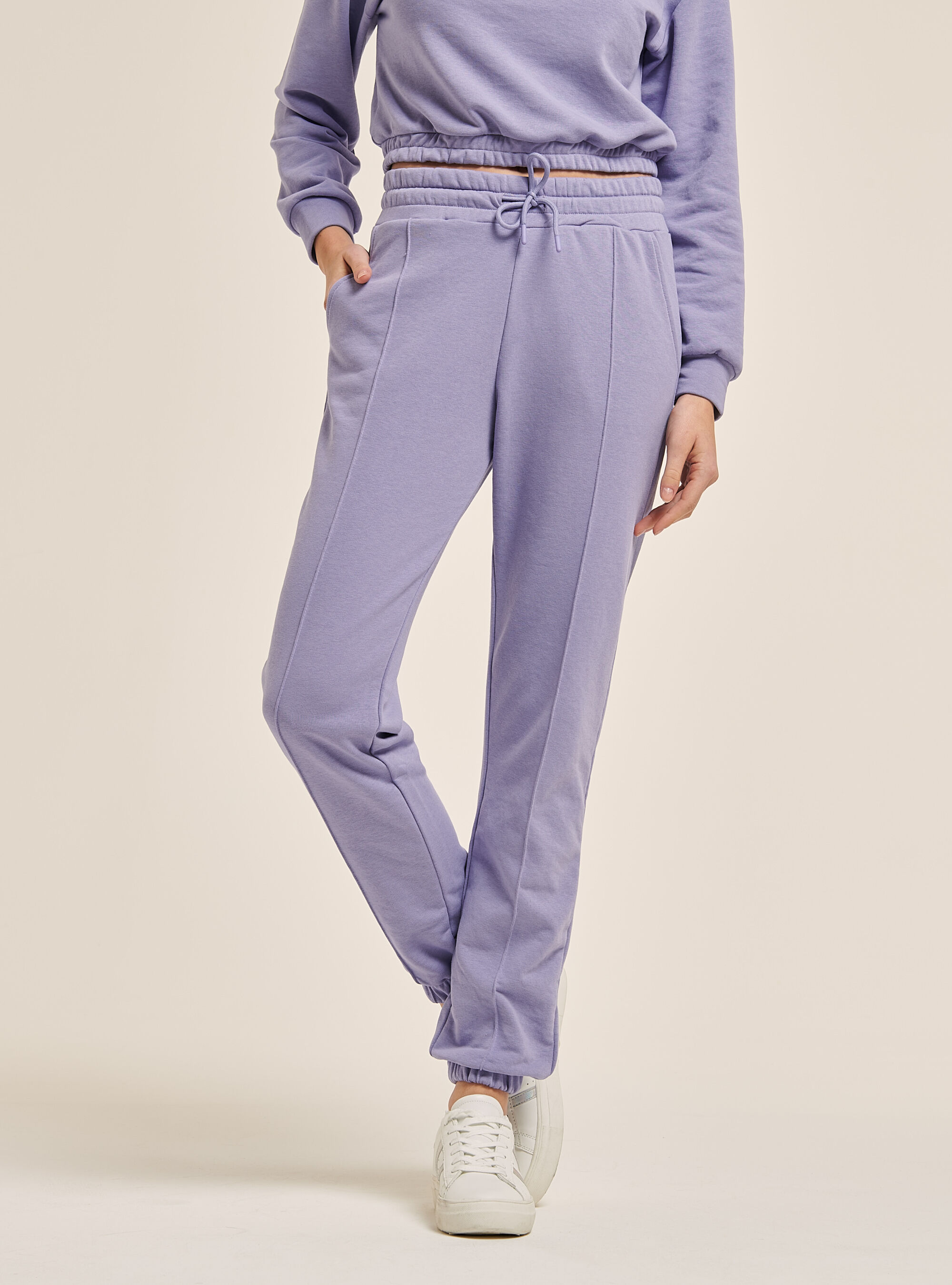 Pantalon Court Femme En Coton Bleu - Marque Anyplace, Taille 44, Occasion Très Bon état