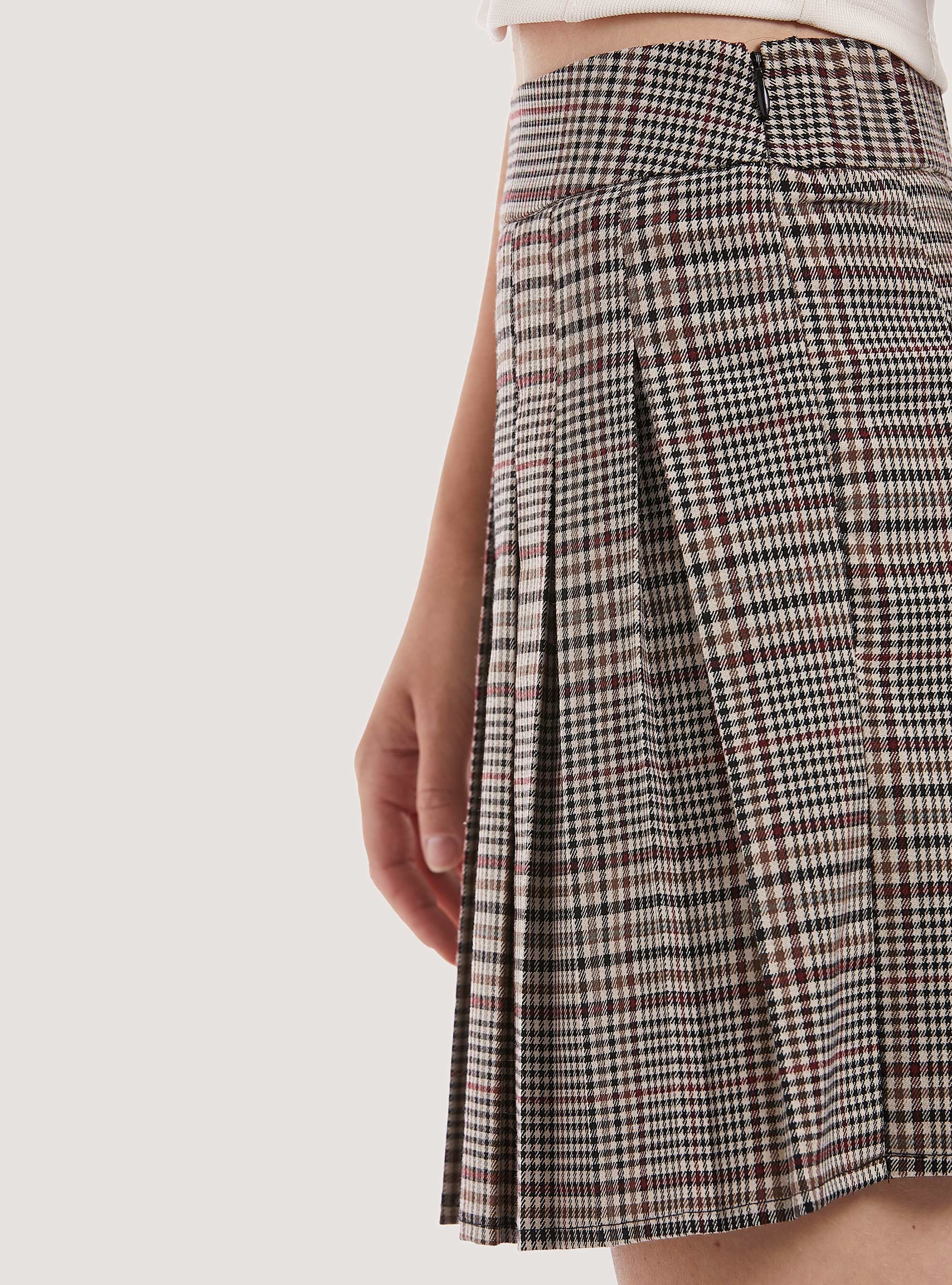 Pleated plaid mini skirt 8x10 cheap