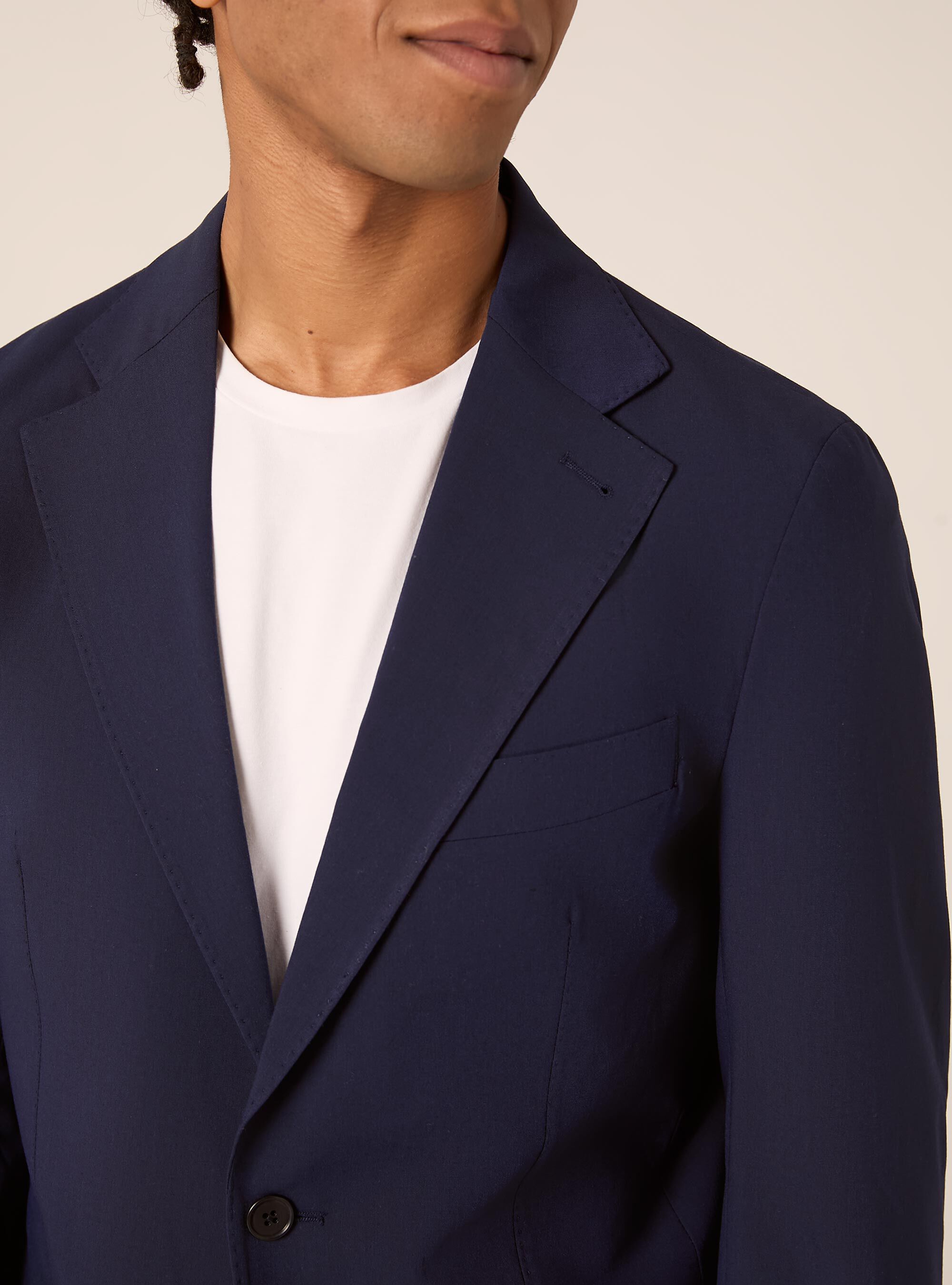 Single-breasted suit jacket, BL2 BLUE MEDIUM