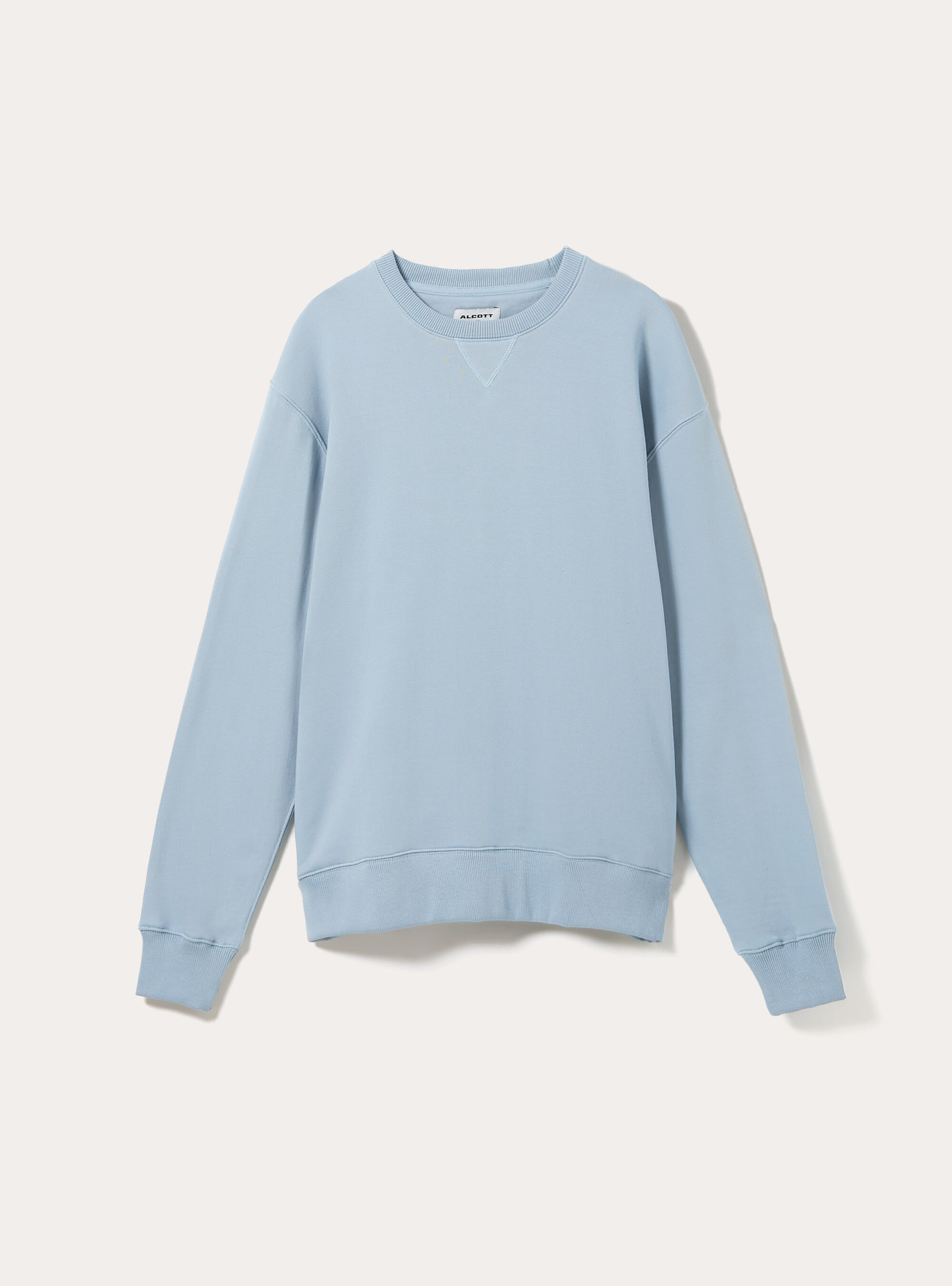 Plain-coloured crew-neck sweatshirt, AZ3 AZURE LIGHT