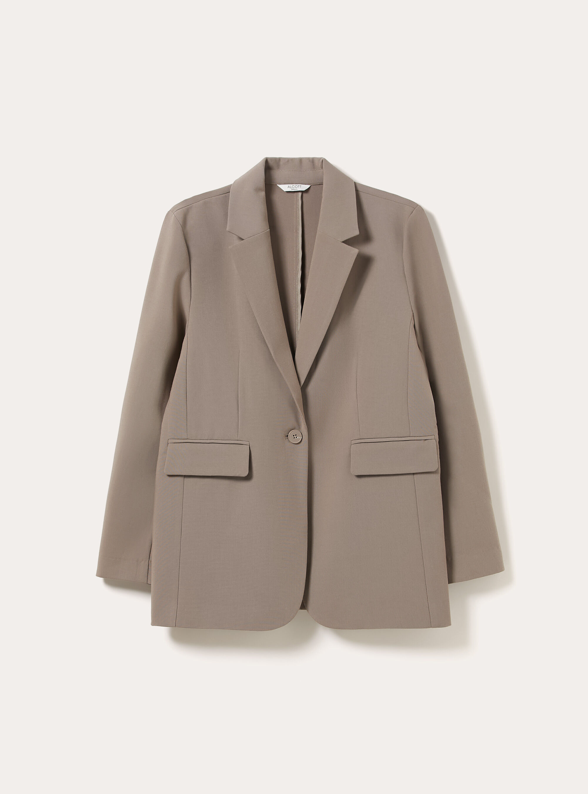 Regular fit single-breasted blazer, BR3 BROWN LIGHT