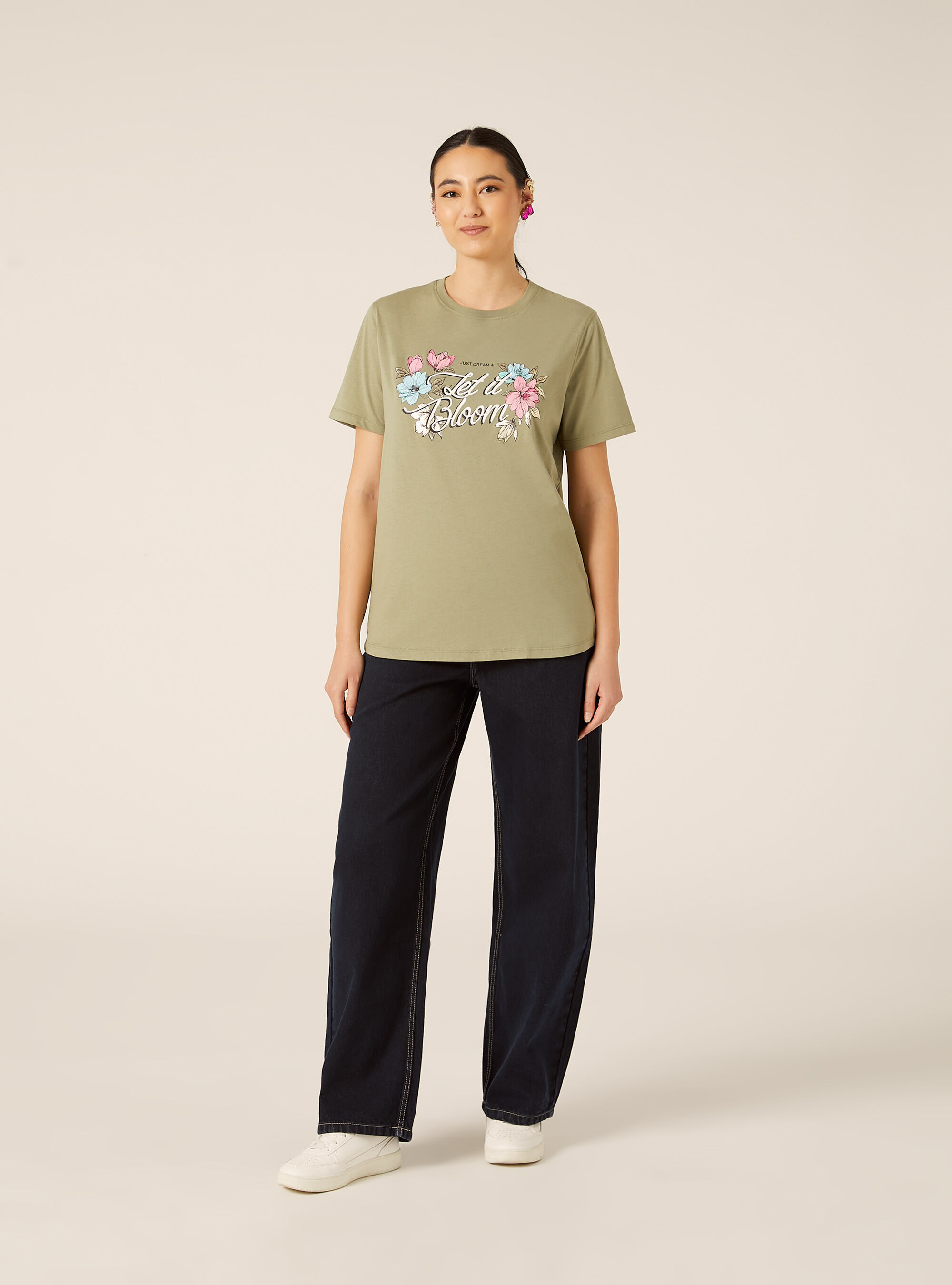 T-shirt avec imprim&eacute; m&eacute;tallis&eacute;, KY2 KAKY MEDIUM