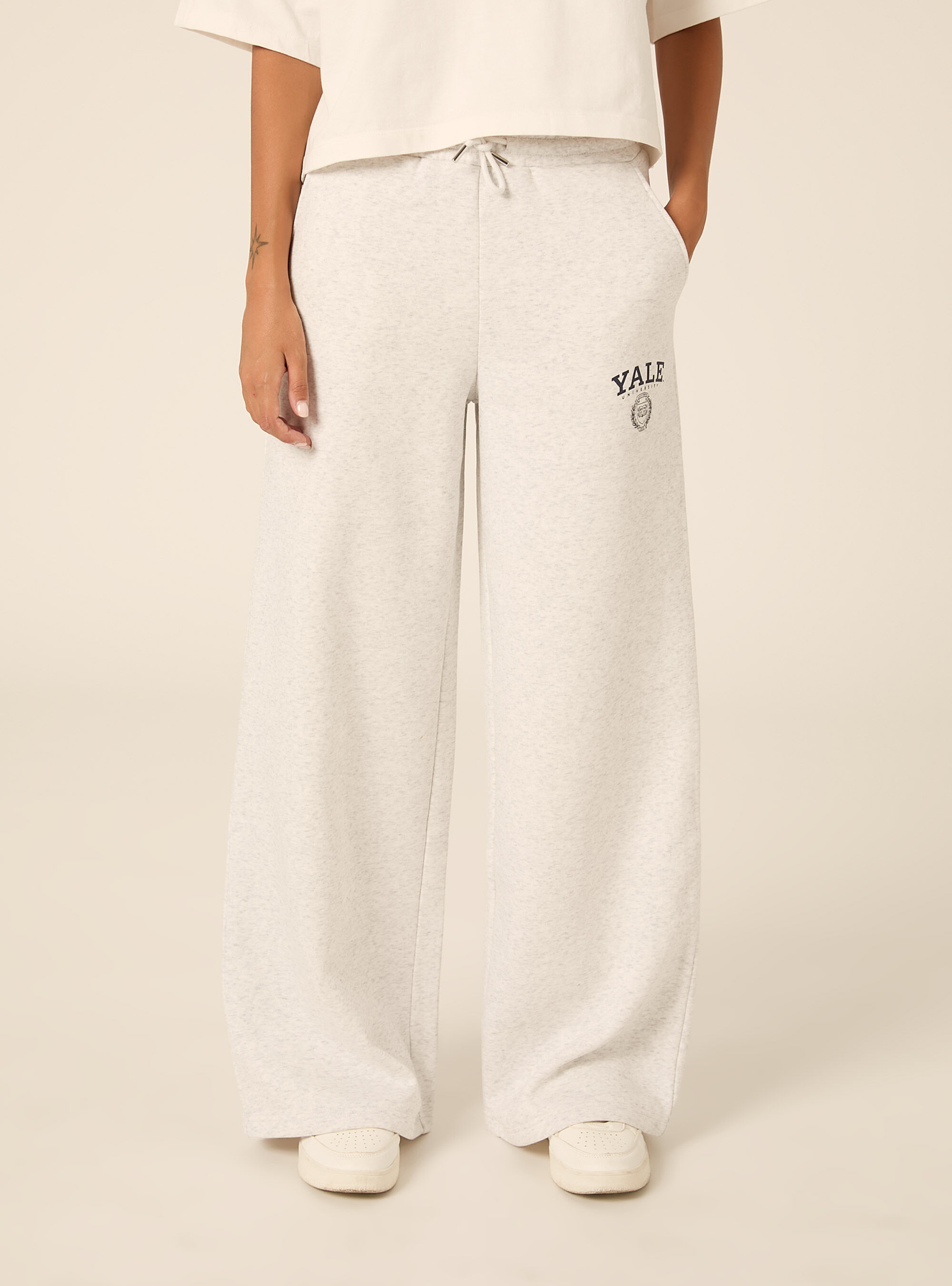 Pantaloni wide leg licenza yale