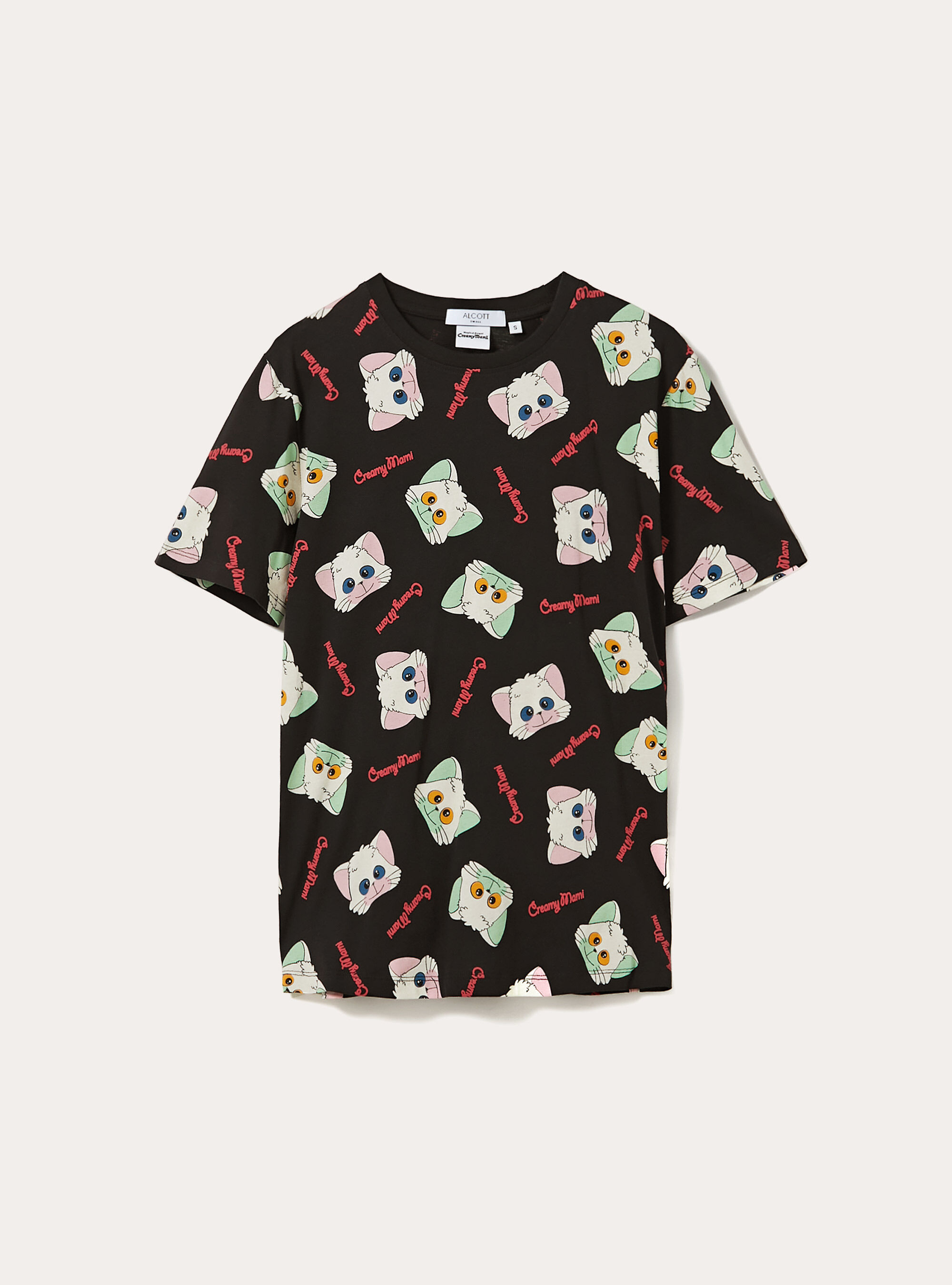 Camiseta con estampado Creamy / Alcott, BK1 BLACK