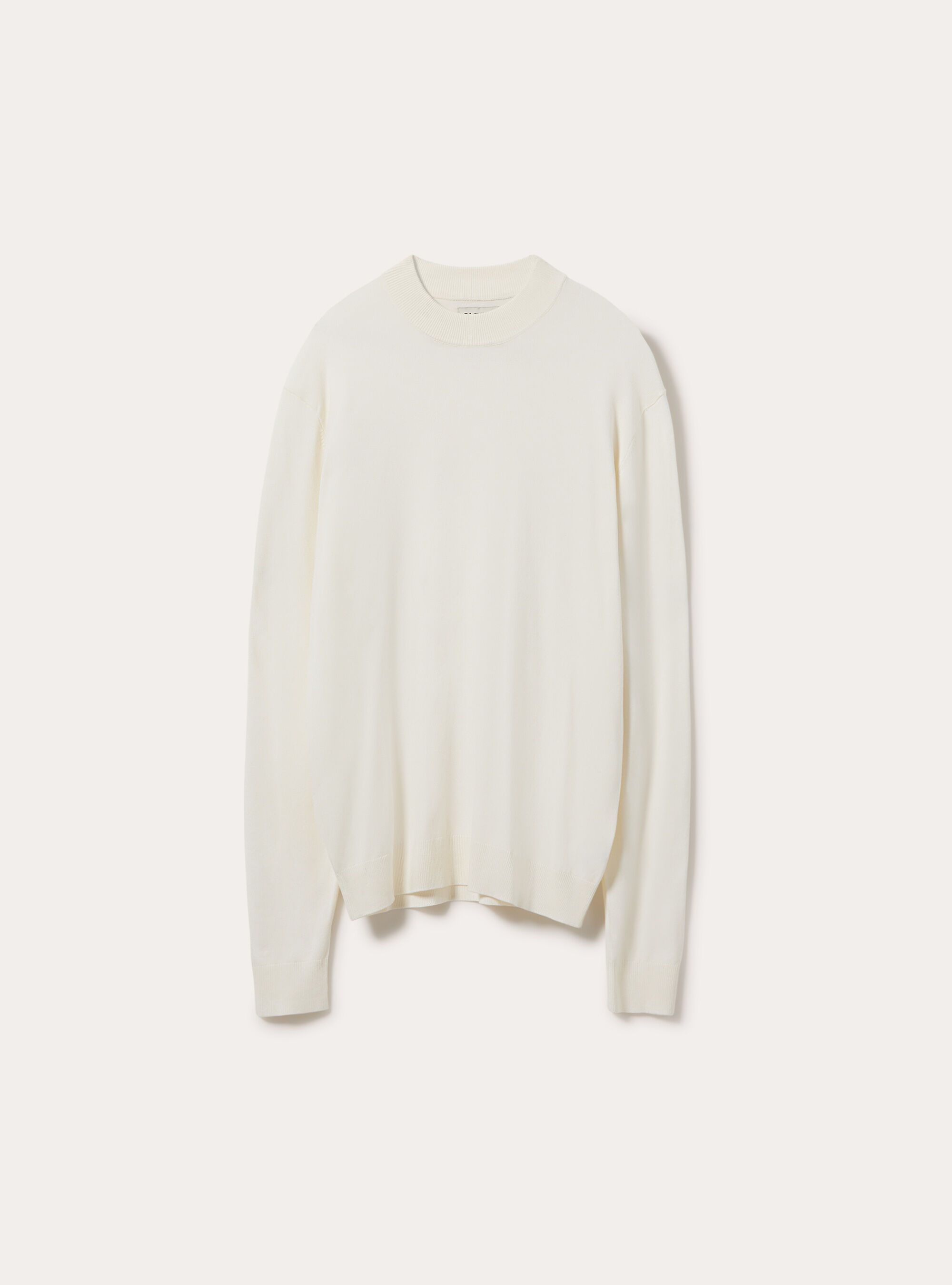 Maglia mezzocollo rasata, OFF WHITE