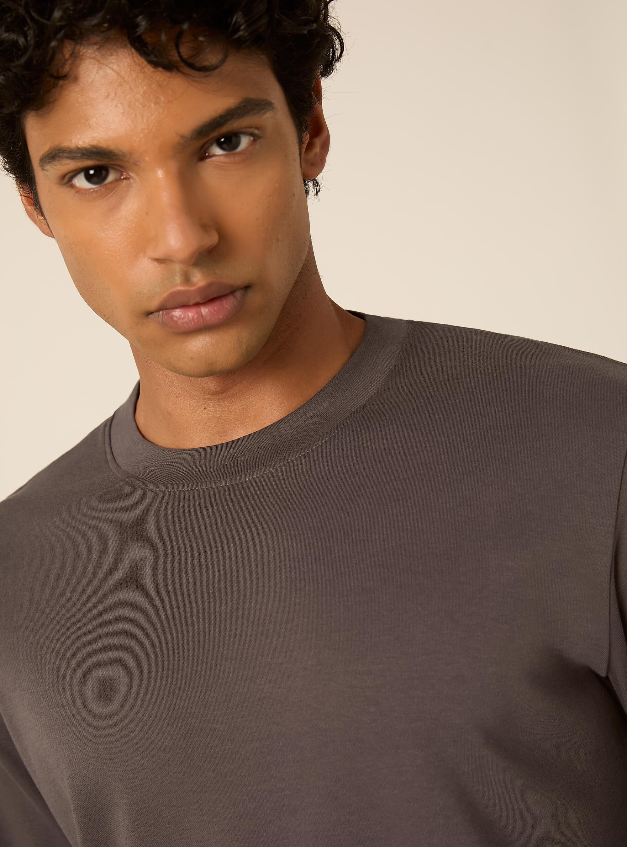 Maglia girocollo maniche lunghe interlock