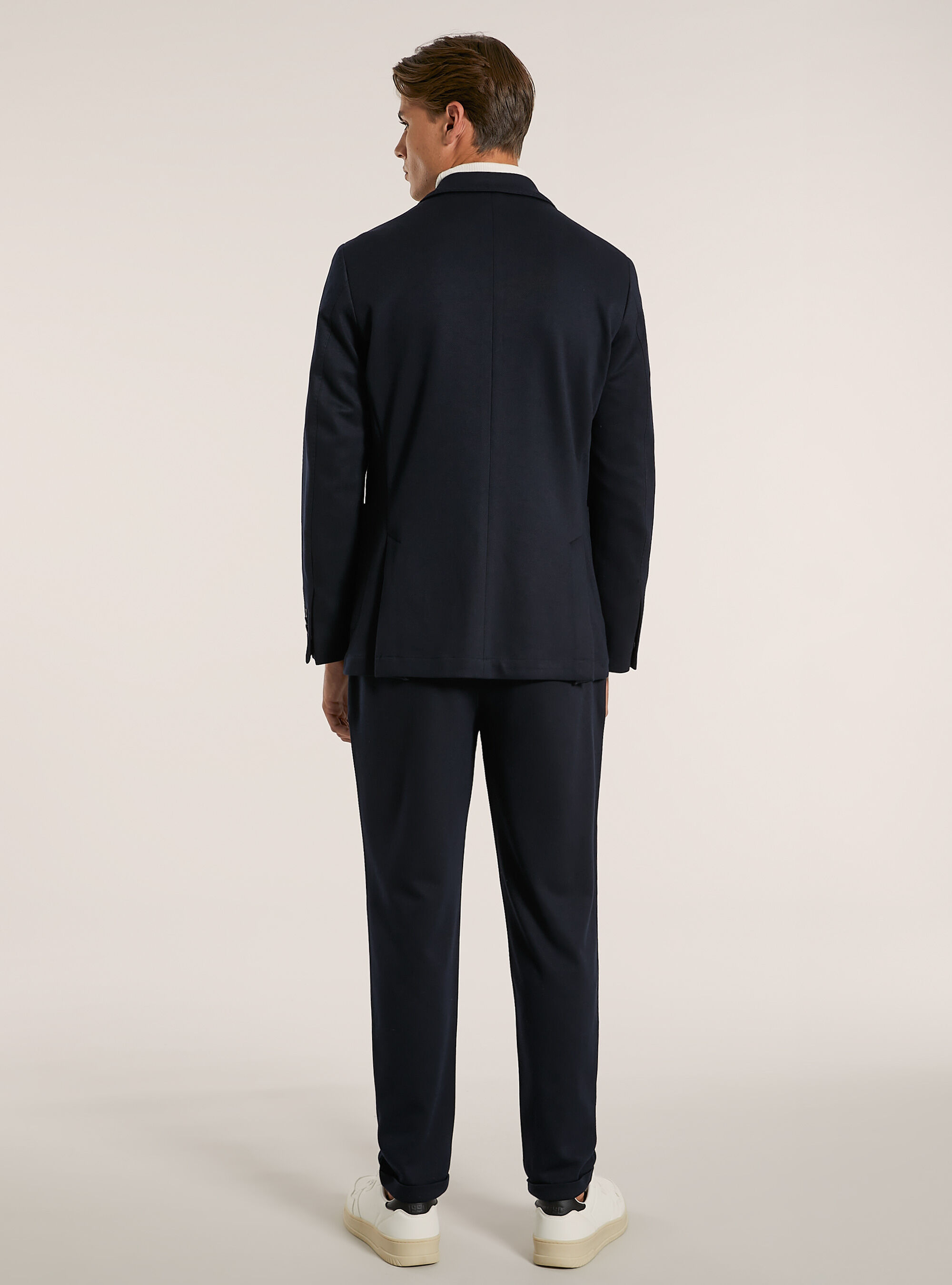 Giacca monopetto con texture a nido d'ape, NA1 NAVY DARK