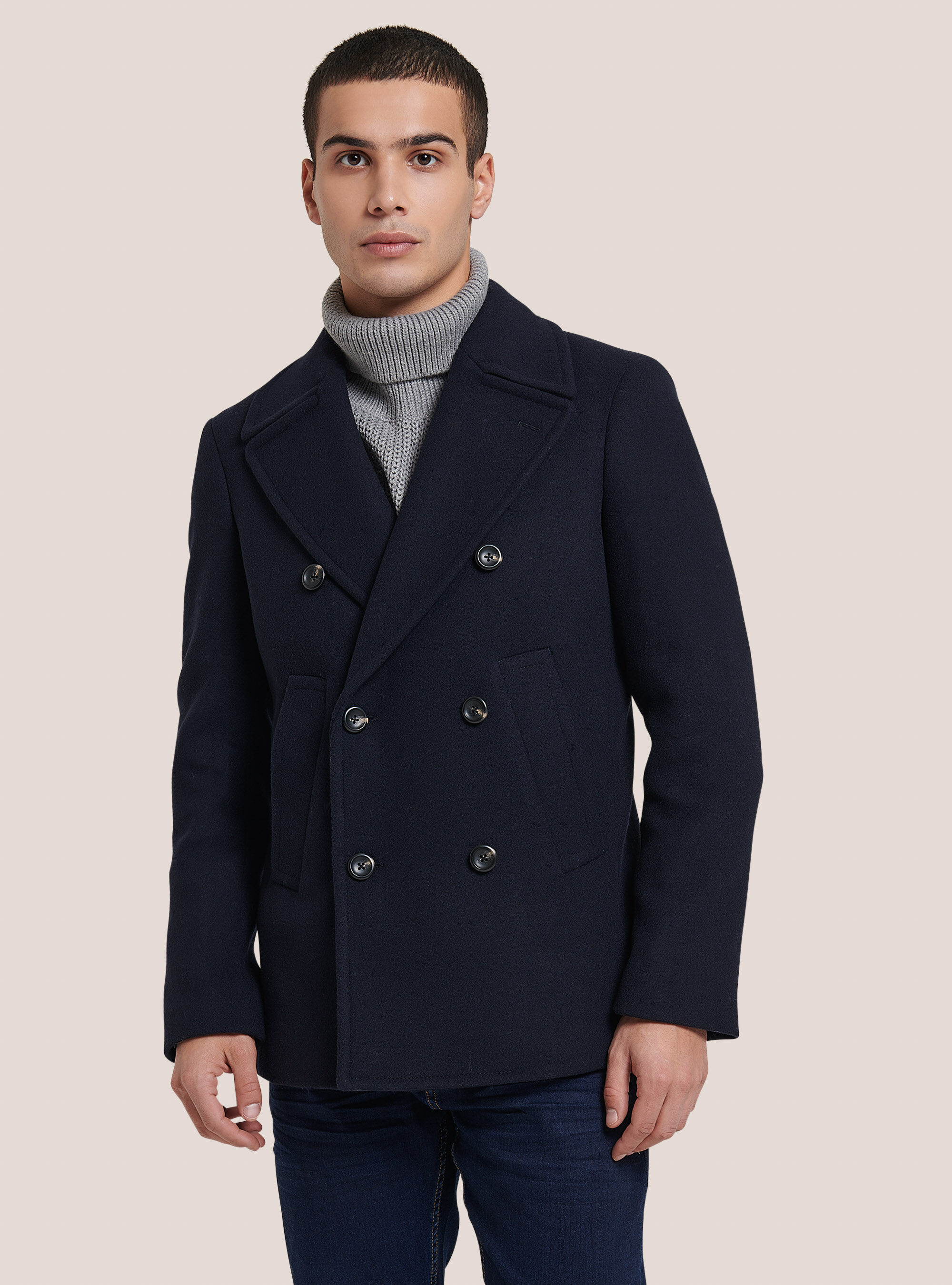 Cappotto caban doppiopetto in misto lana Alcott Men s Jackets