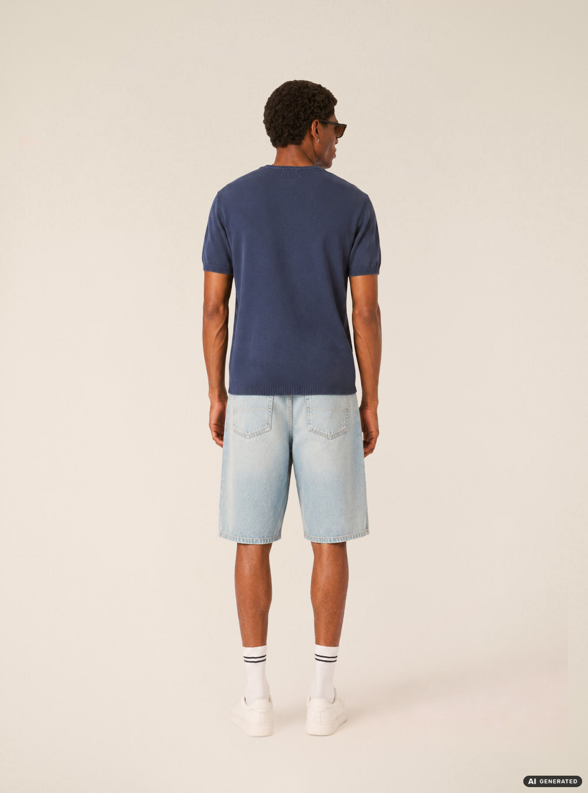 Kurz&auml;rmeliges leichtes Strick-T-Shirt, BL3 BLUE LIGHT