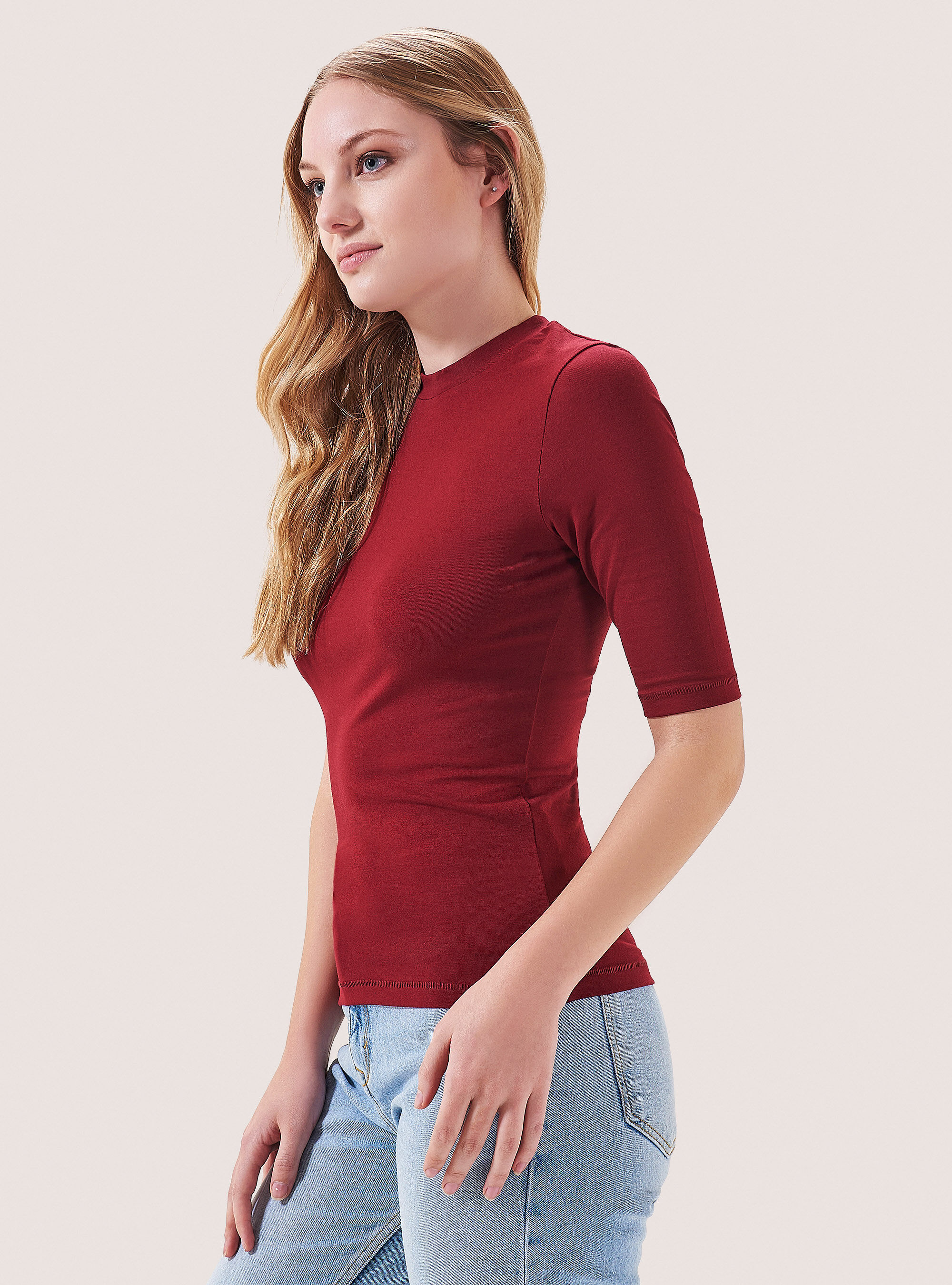 Maglietta slim fit, C3320 RED