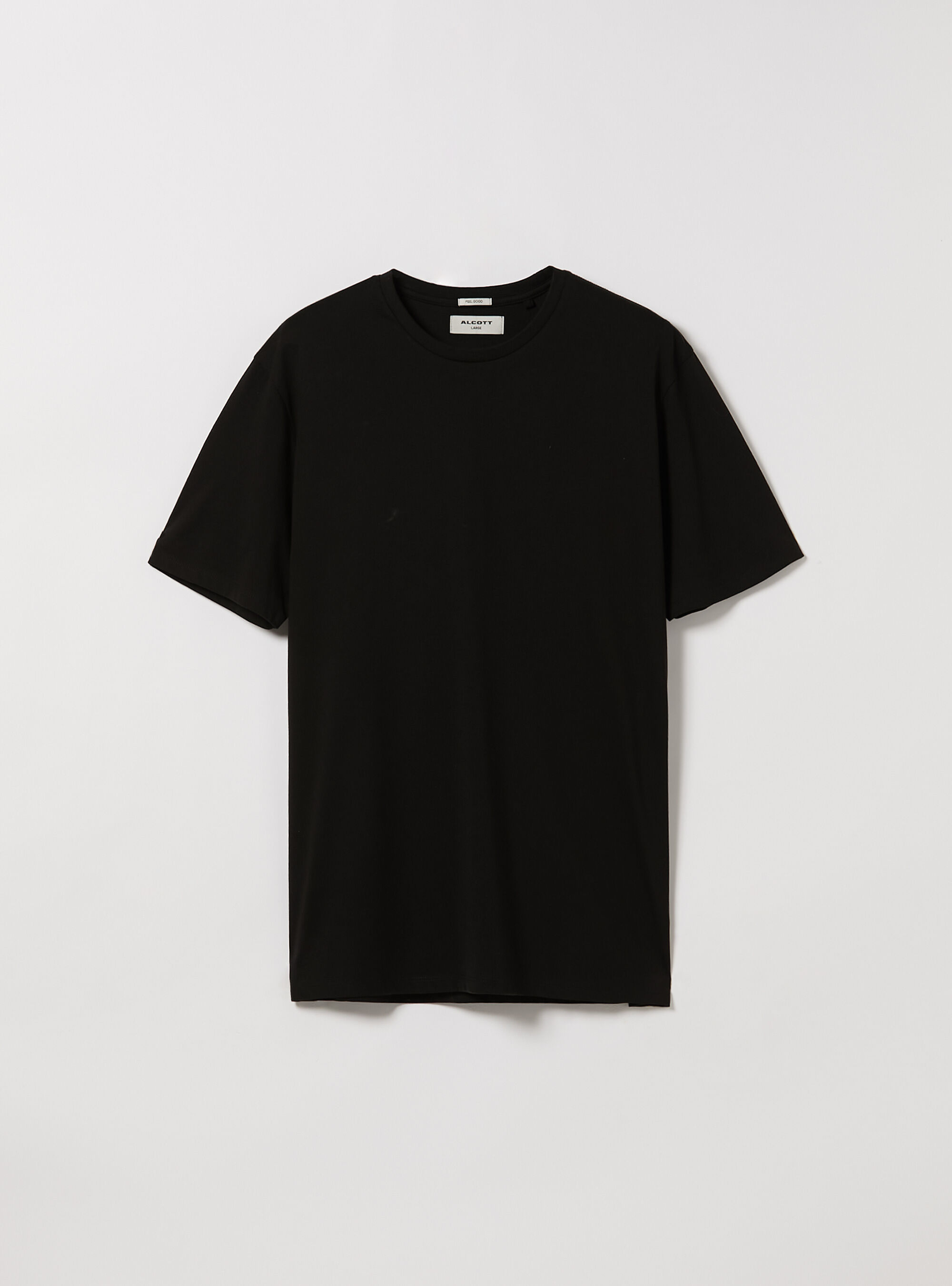 Crew-neck cotton T-shirt, BK1 BLACK