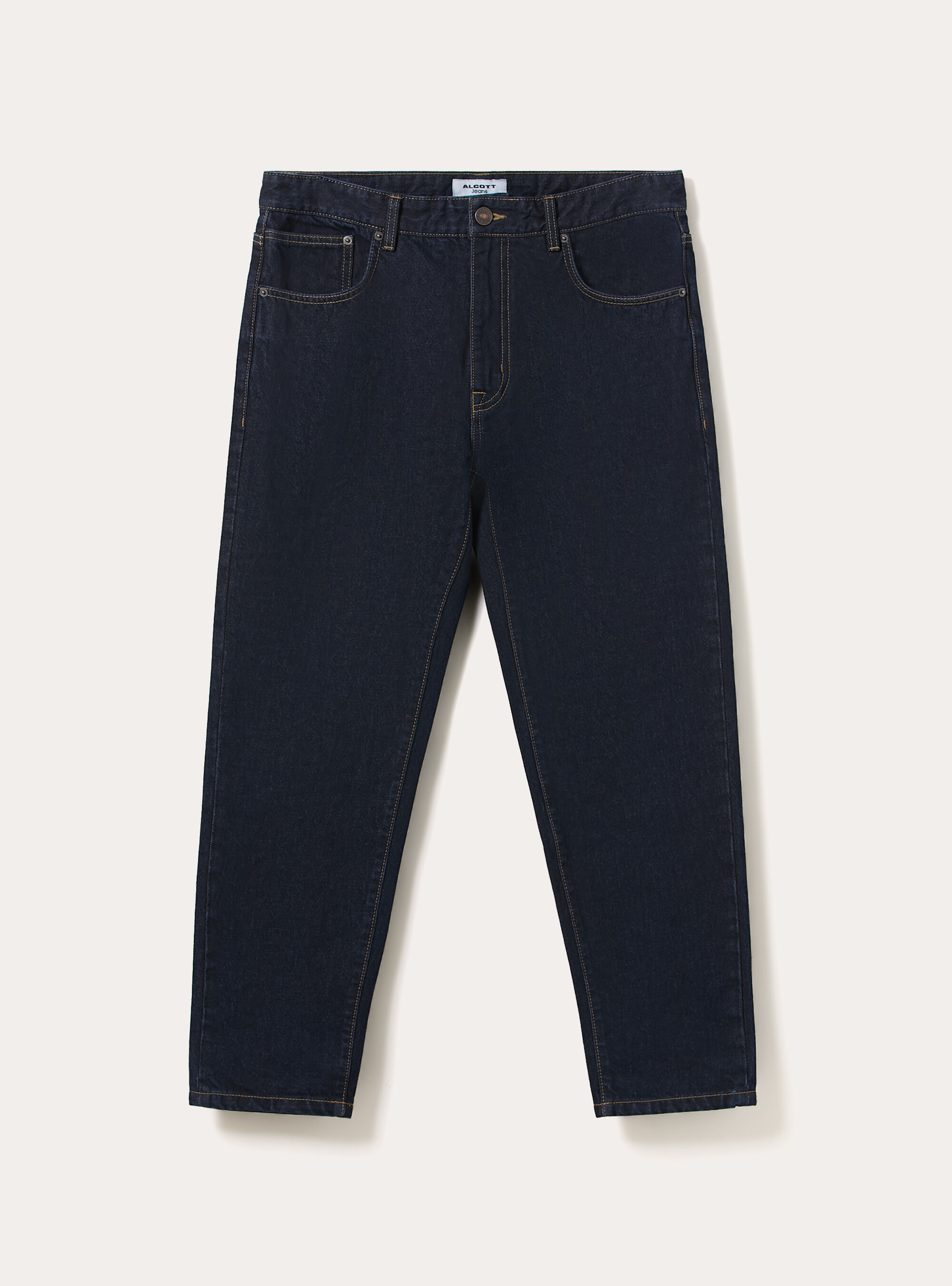 Pantaloni in denim loose fit, D001 DEEP BLUE
