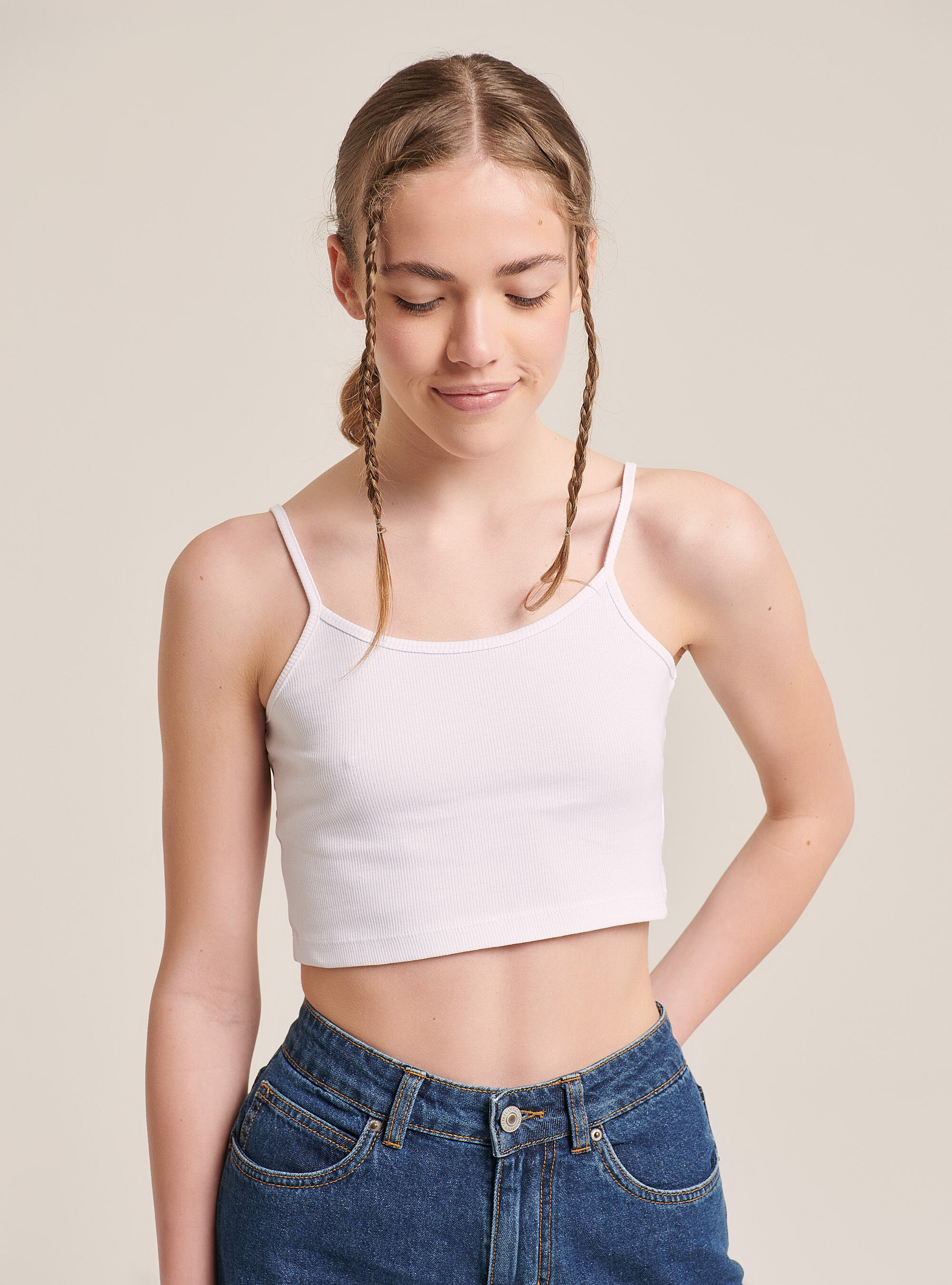 crop top bianco