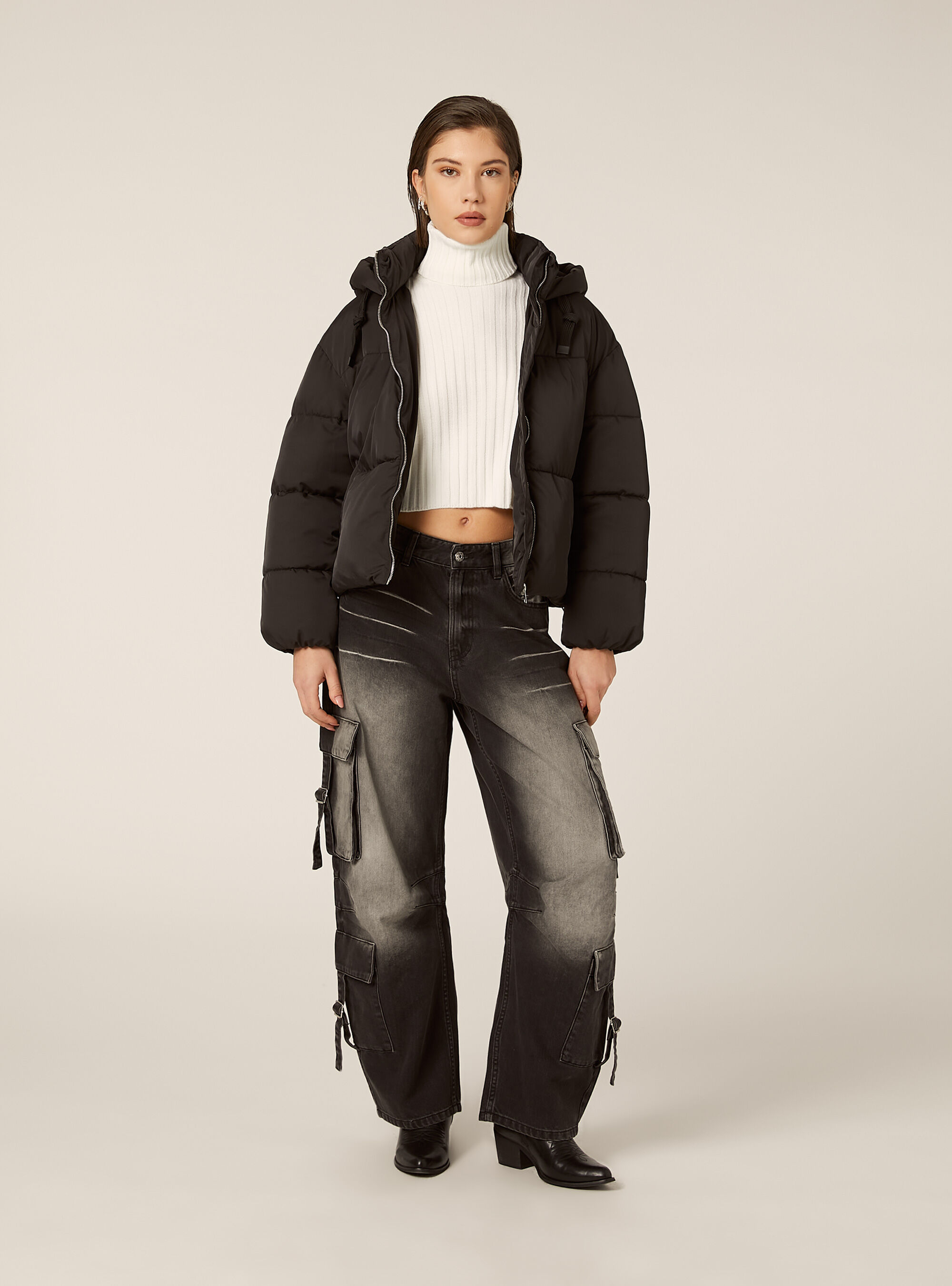 Bardot neck pullover, BK1 BLACK